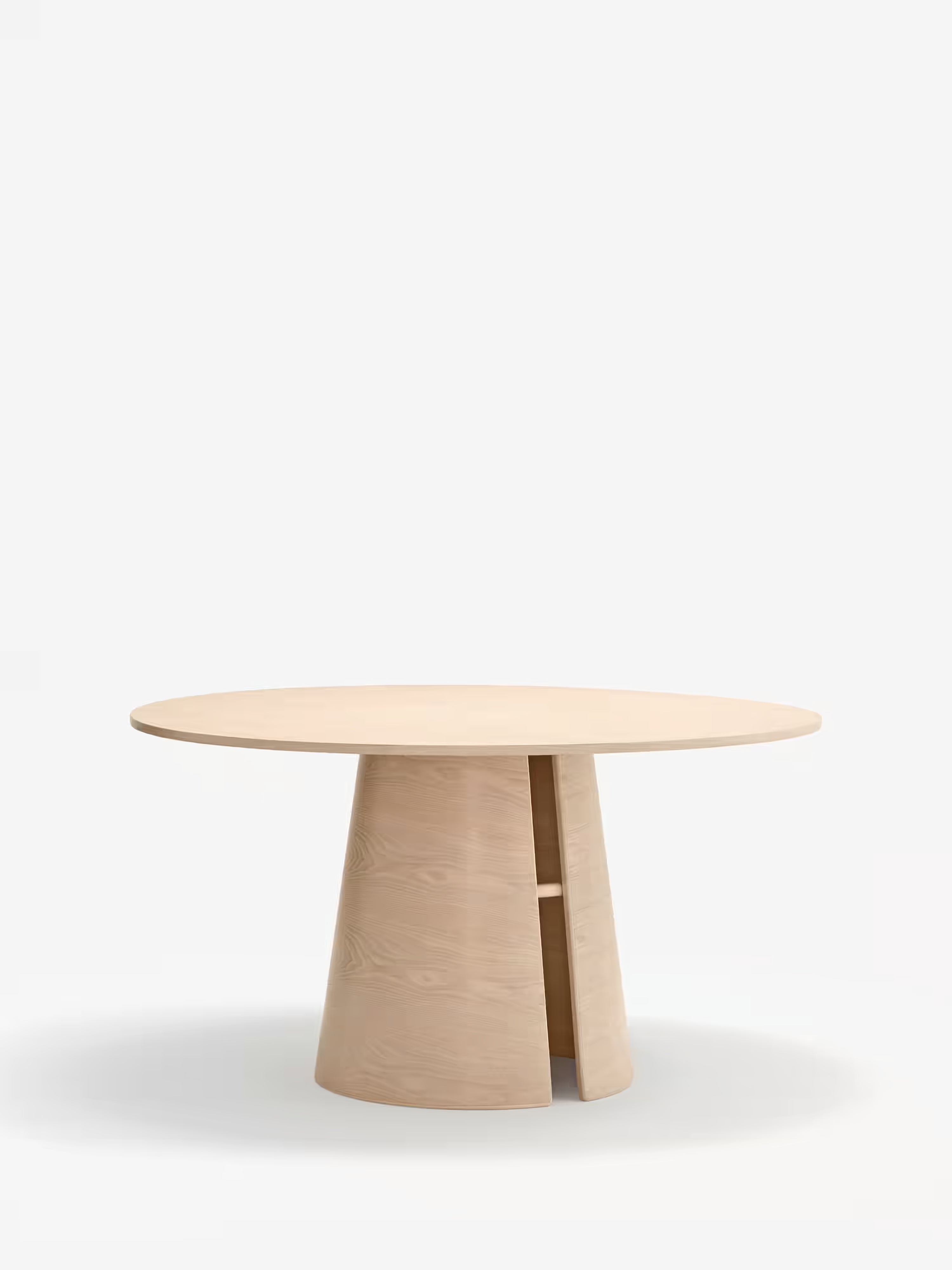 Cep mesa de comedor redonda - roble claro y madera curvada Ø 137 cm