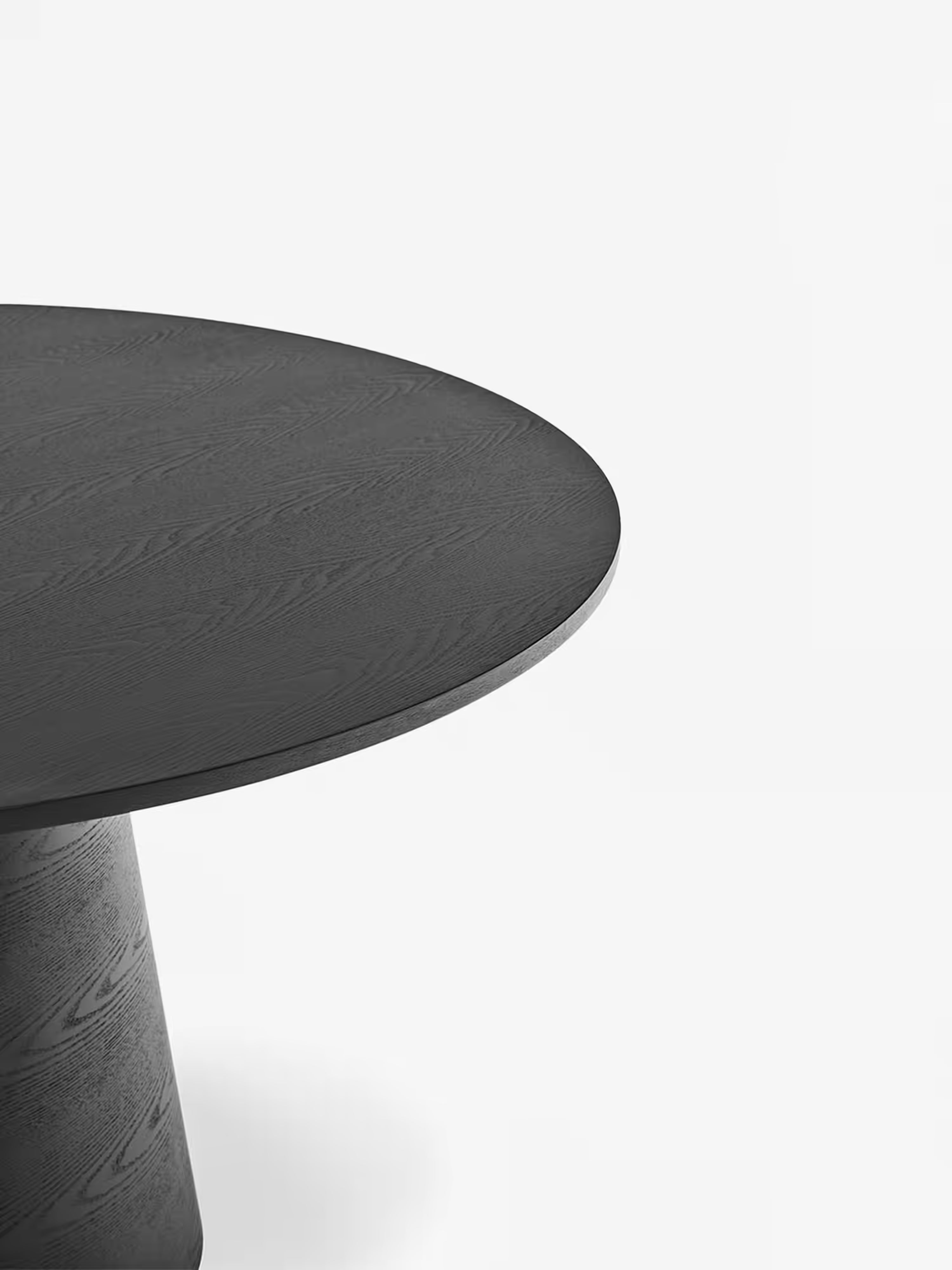 Cep mesa de comedor redonda - fresno negro y madera curvada Ø 157 cm