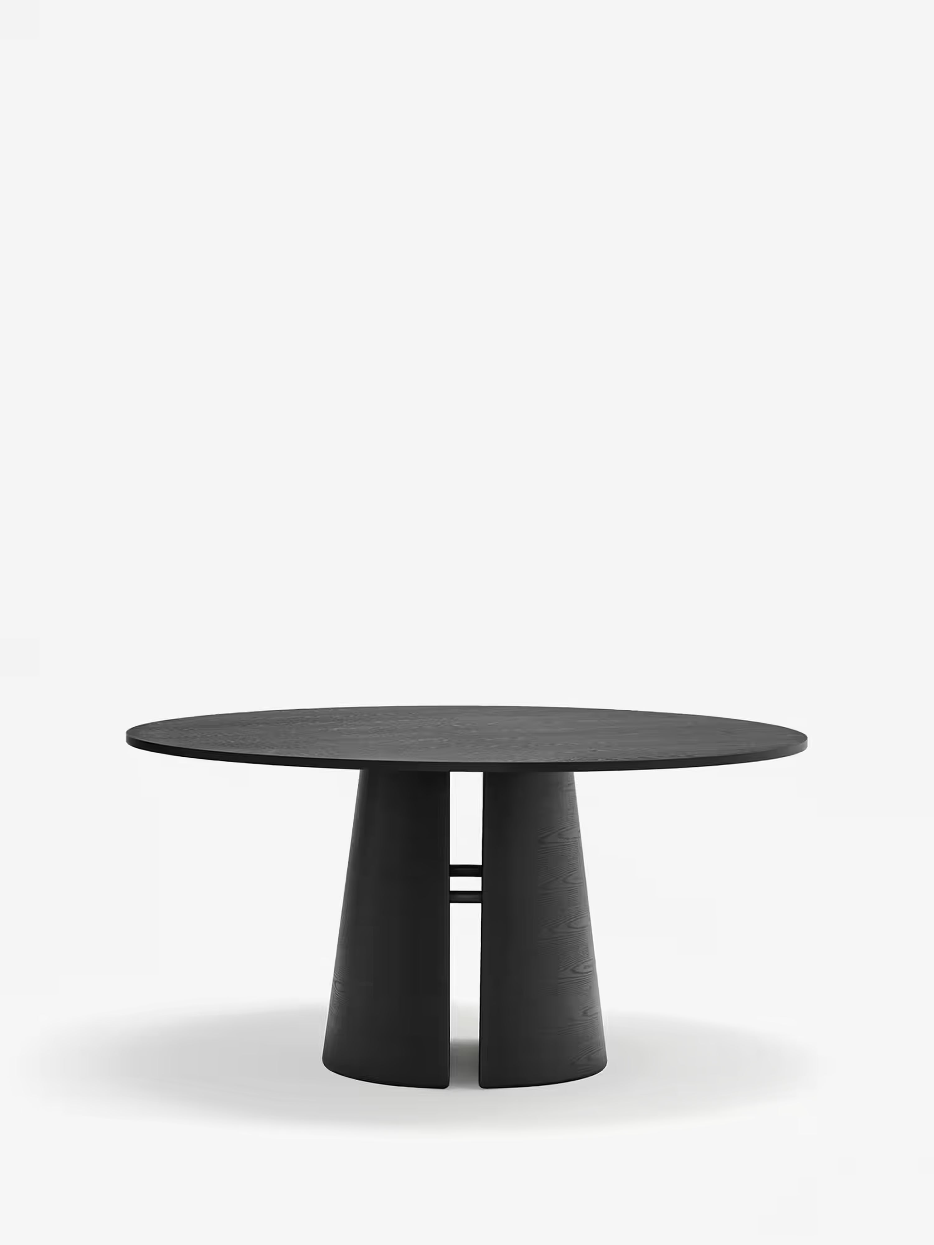 Cep mesa de comedor redonda - fresno negro y madera curvada Ø 157 cm