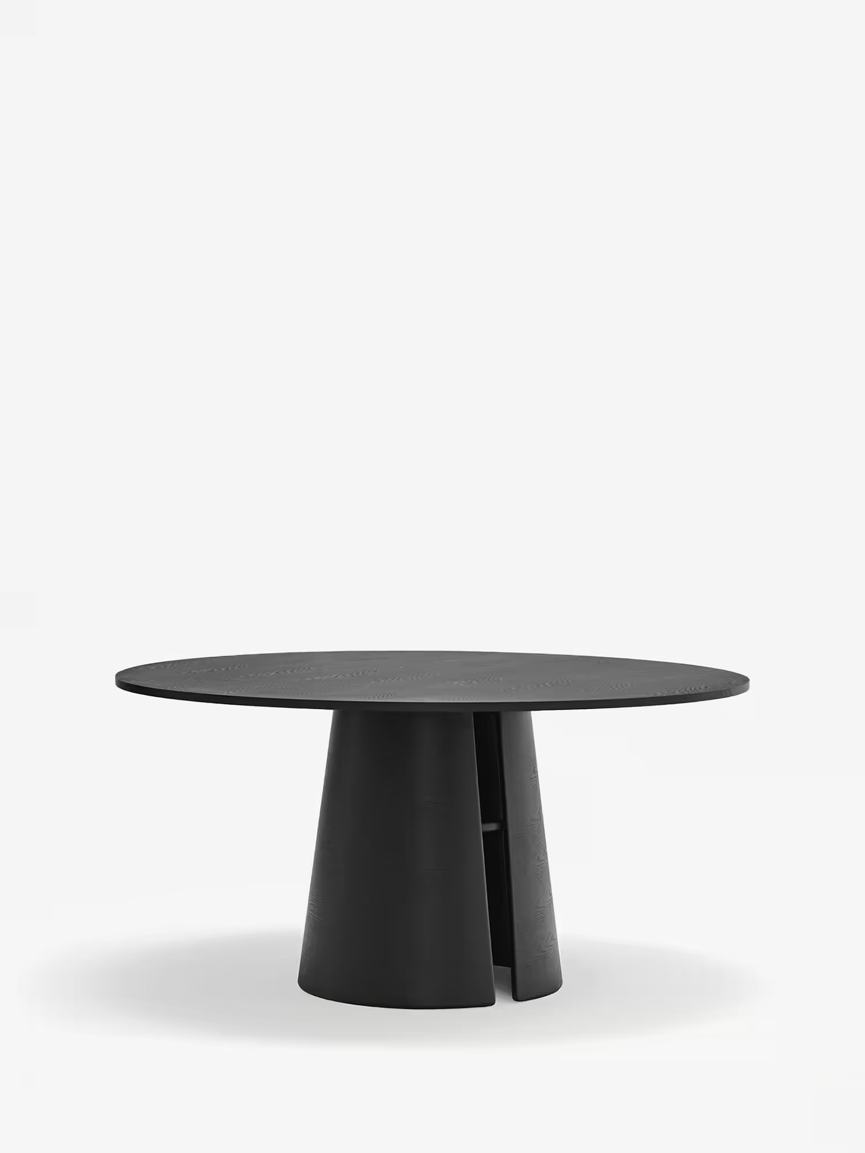 Cep mesa de comedor redonda - fresno negro y madera curvada Ø 157 cm