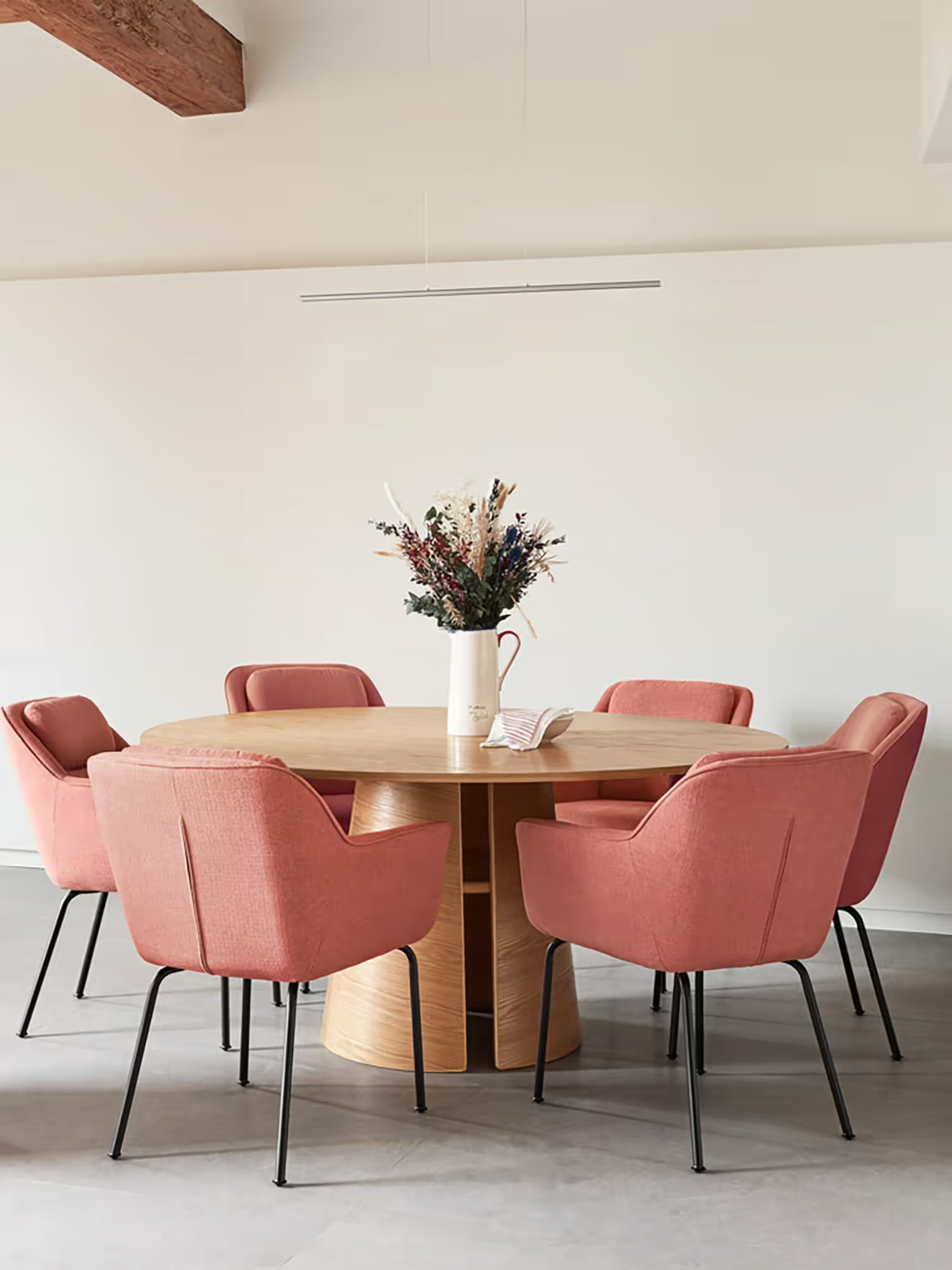 Cep mesa de comedor redonda - de roble y madera curvada Ø 157 cm