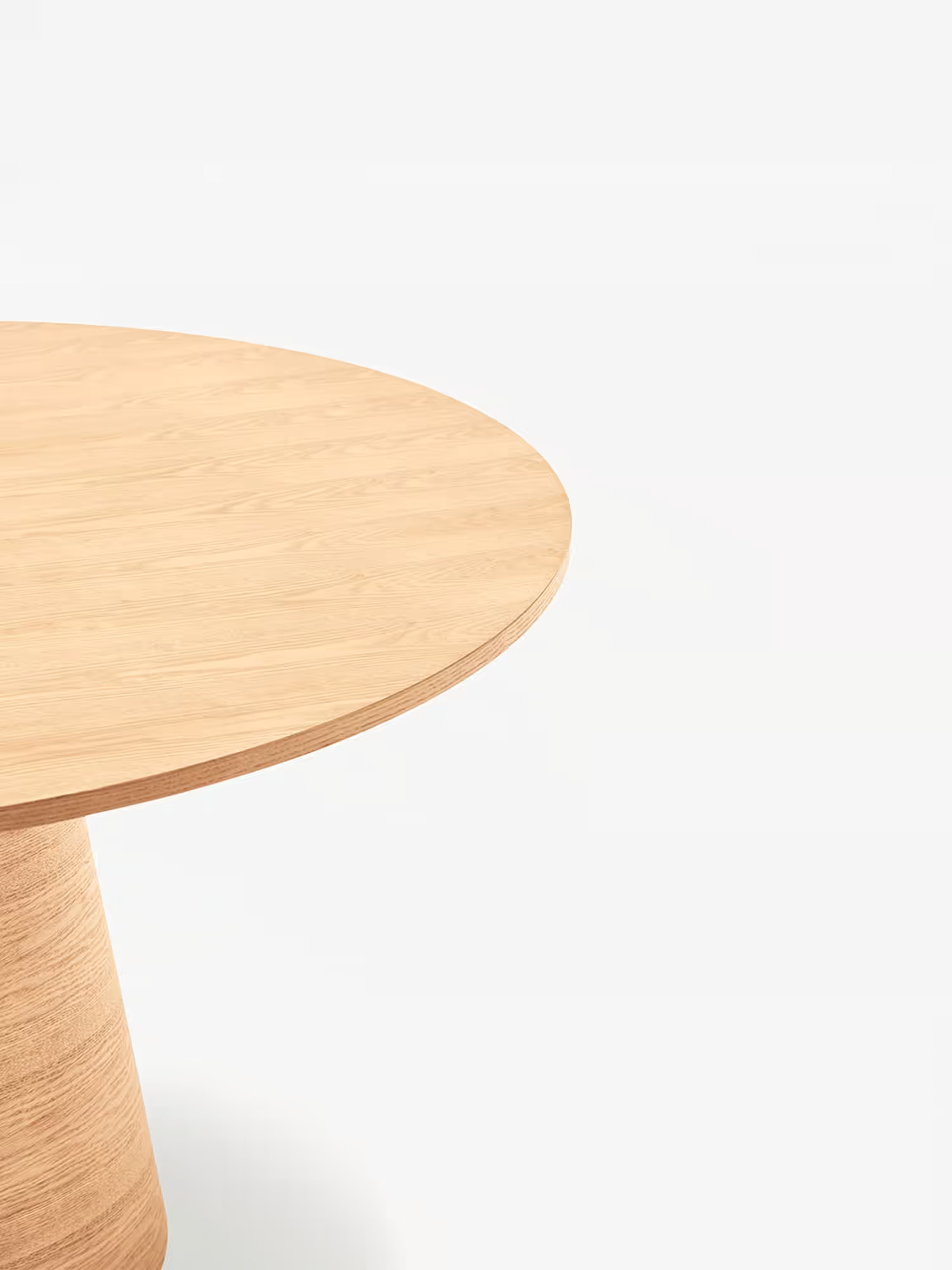 Cep table à manger ronde - en chêne et bois courbé Ø 157 cm