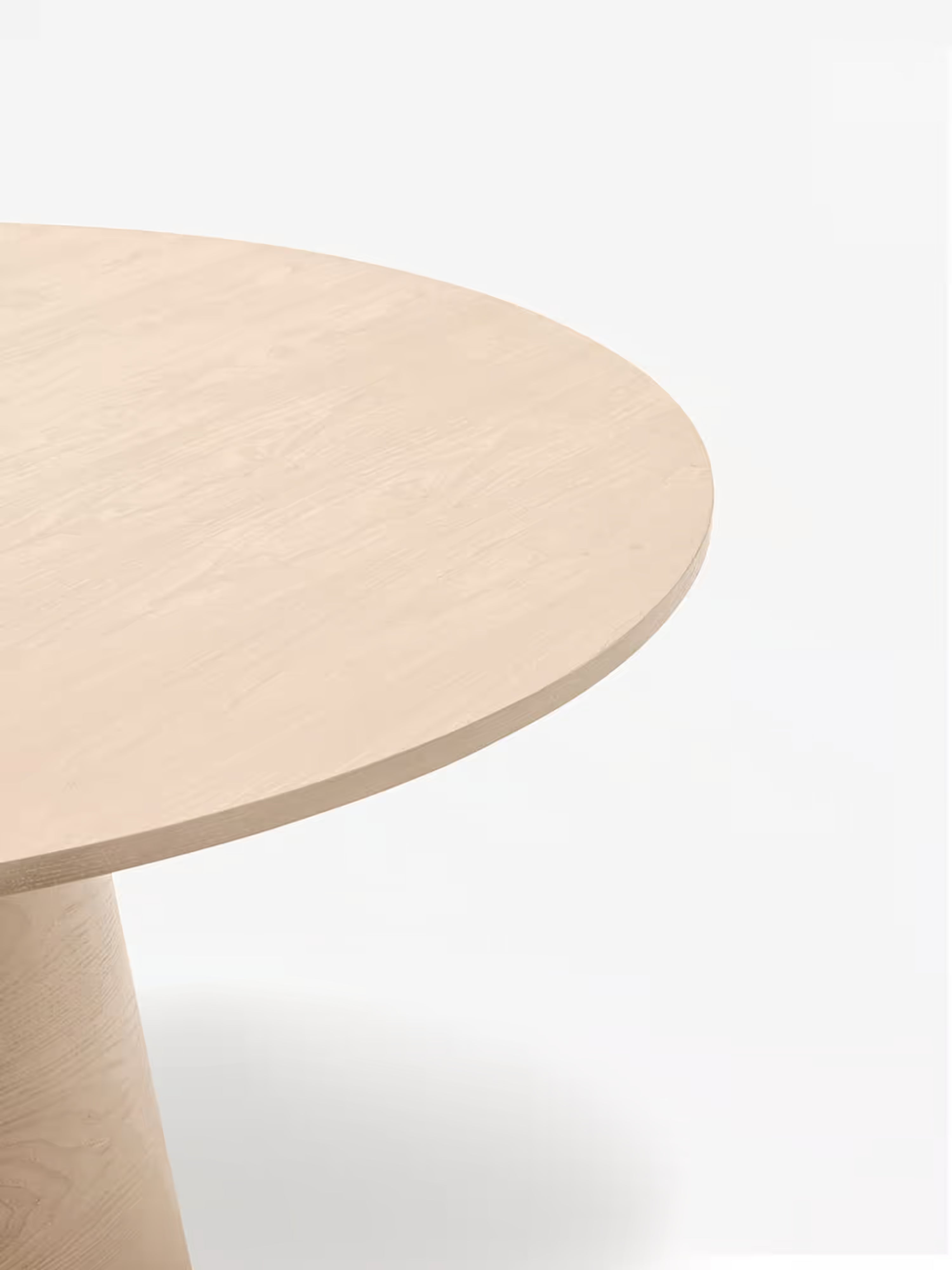 Cep mesa de comedor redonda - roble claro y madera curvada Ø 157 cm