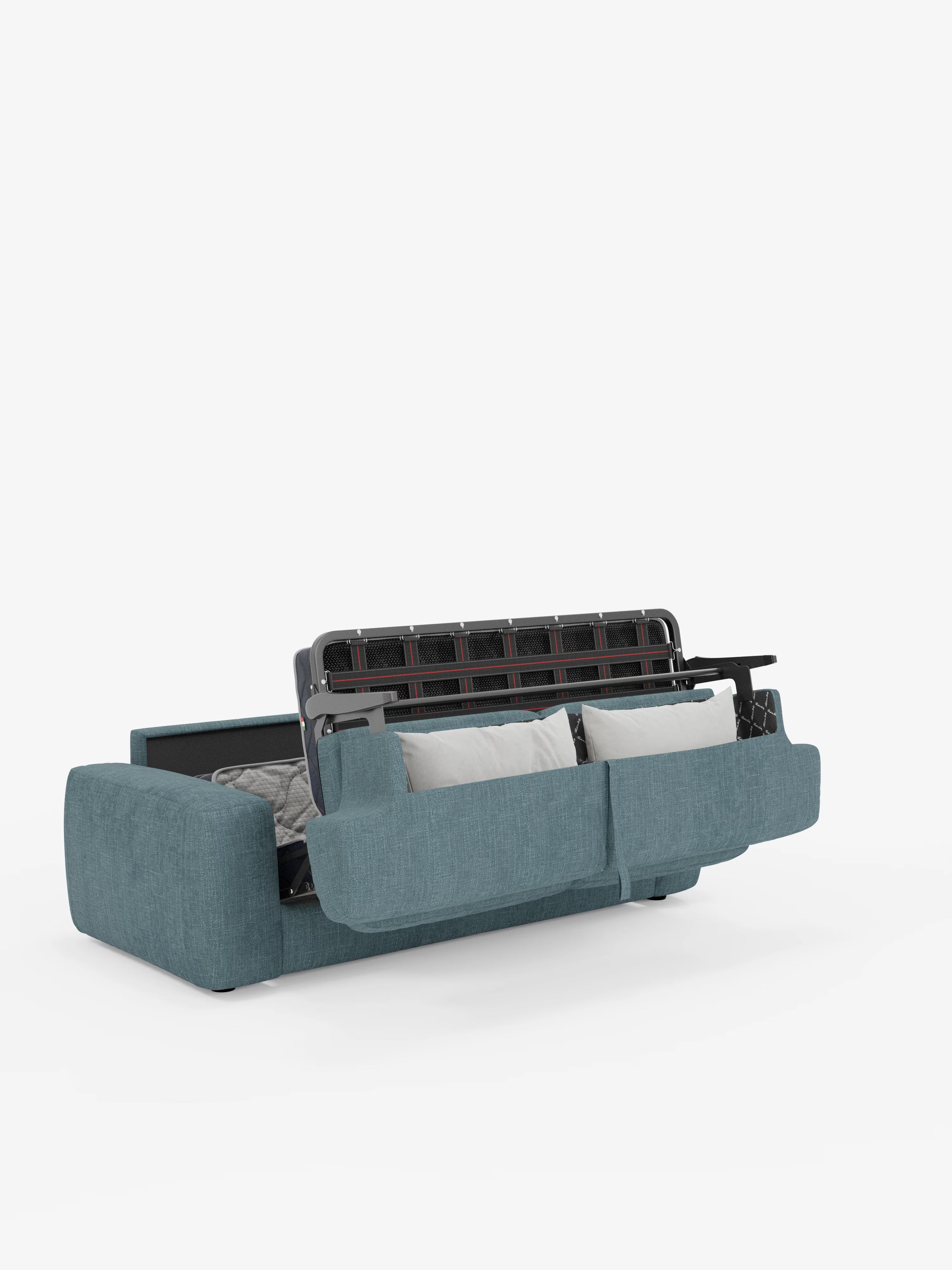 Cloud Divano letto moderno con materasso alto 17 cm - 2 posti e 3 posti in tessuto impermeabile