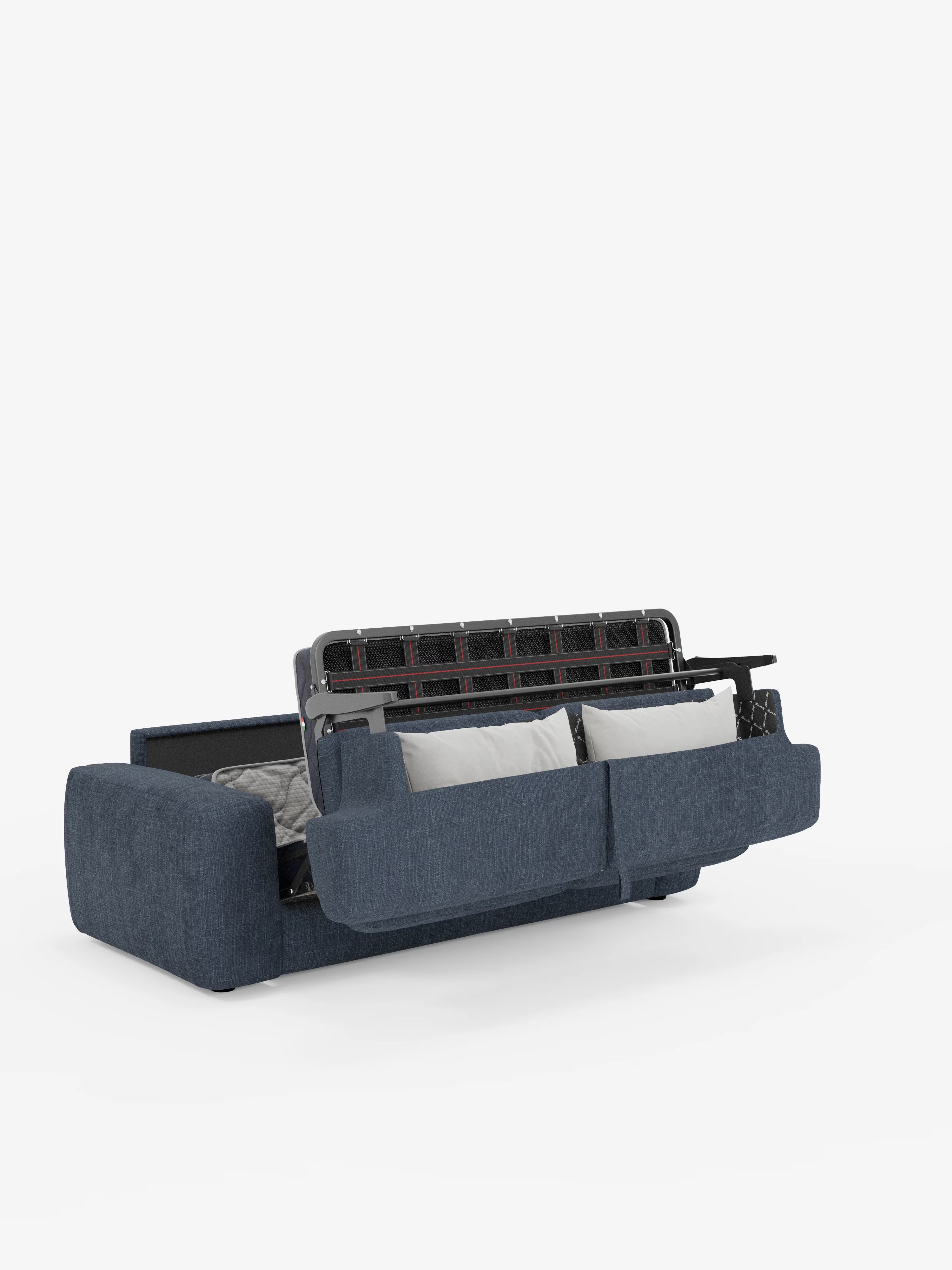 Cloud Divano letto moderno con materasso alto 17 cm - 2 posti e 3 posti in tessuto impermeabile