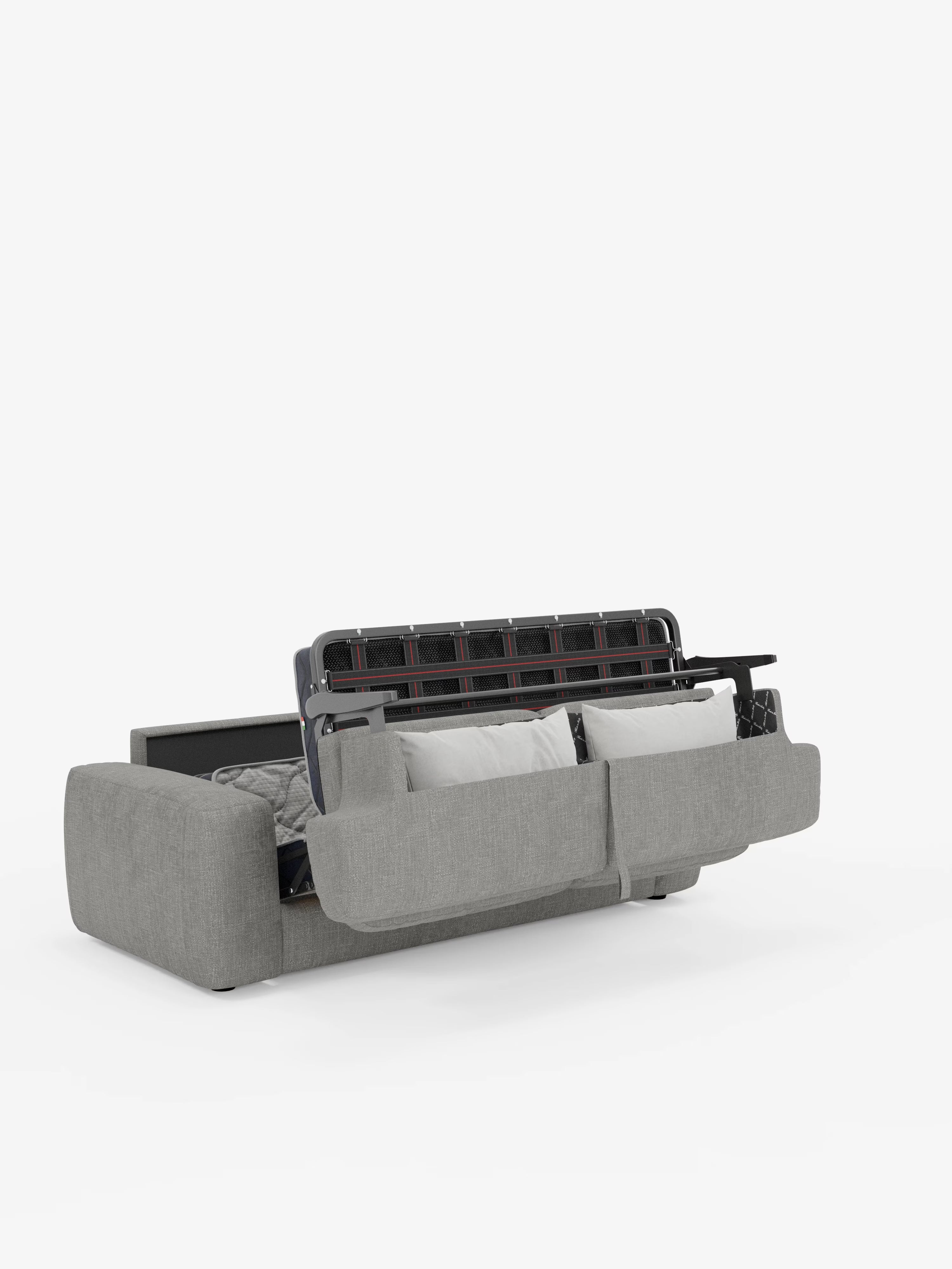 Cloud Divano letto moderno con materasso alto 17 cm - 2 posti e 3 posti in tessuto impermeabile