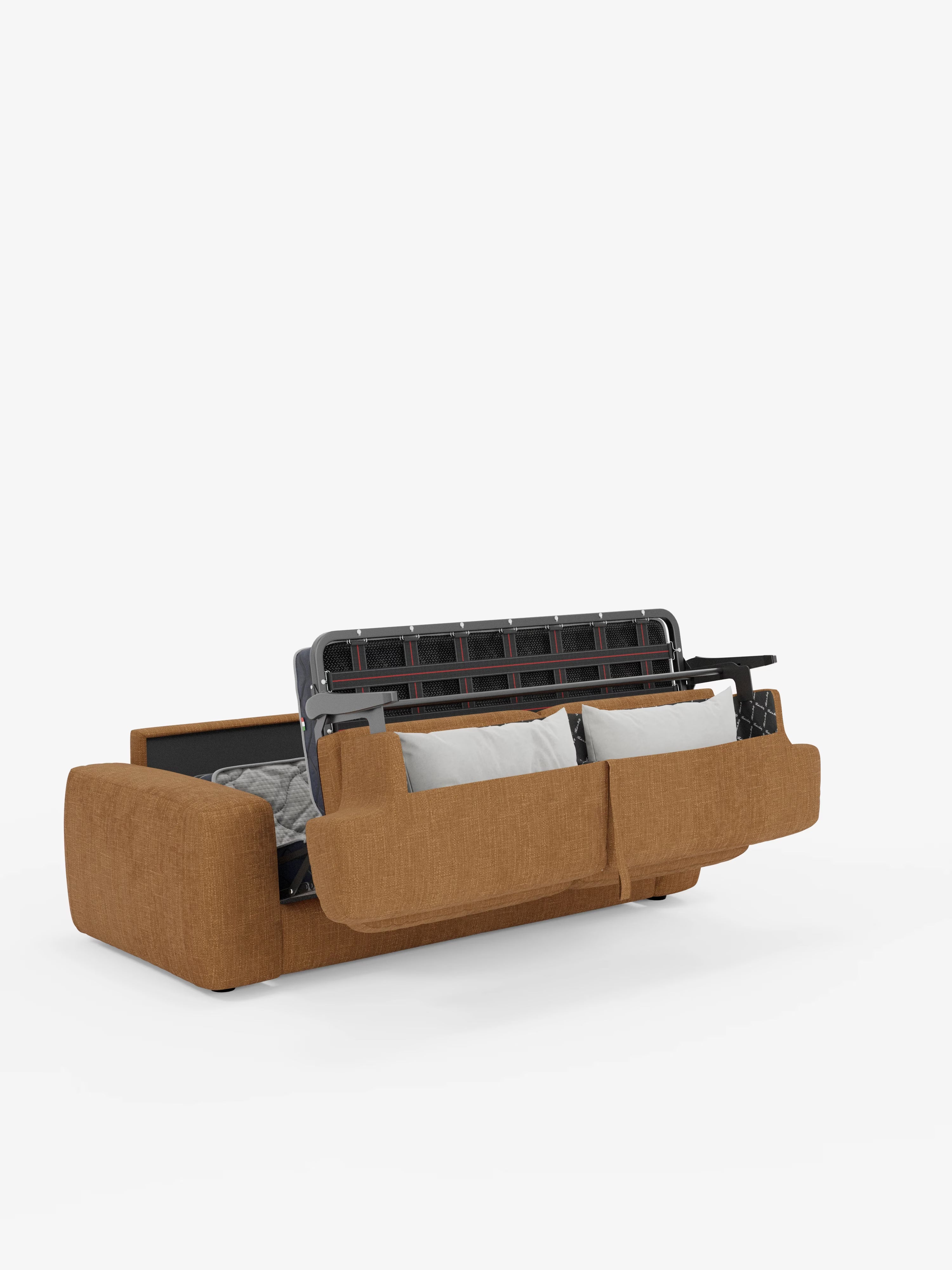 Cloud Divano letto moderno con materasso alto 17 cm - 2 posti e 3 posti in tessuto impermeabile