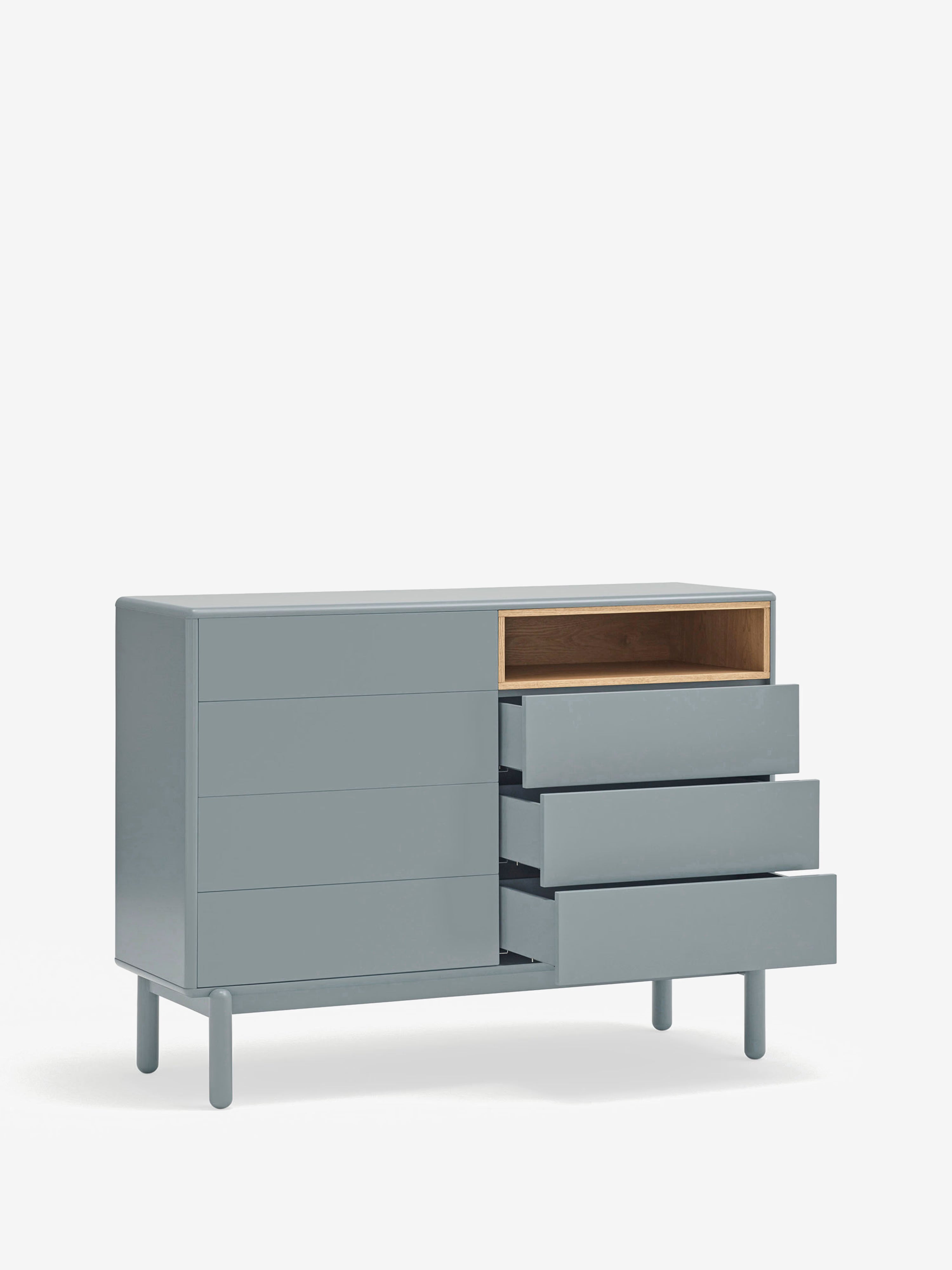 Corvo comò in mdf laccato carta da zucchero - cassettiera a 7 cassetti 120 x 90 cm