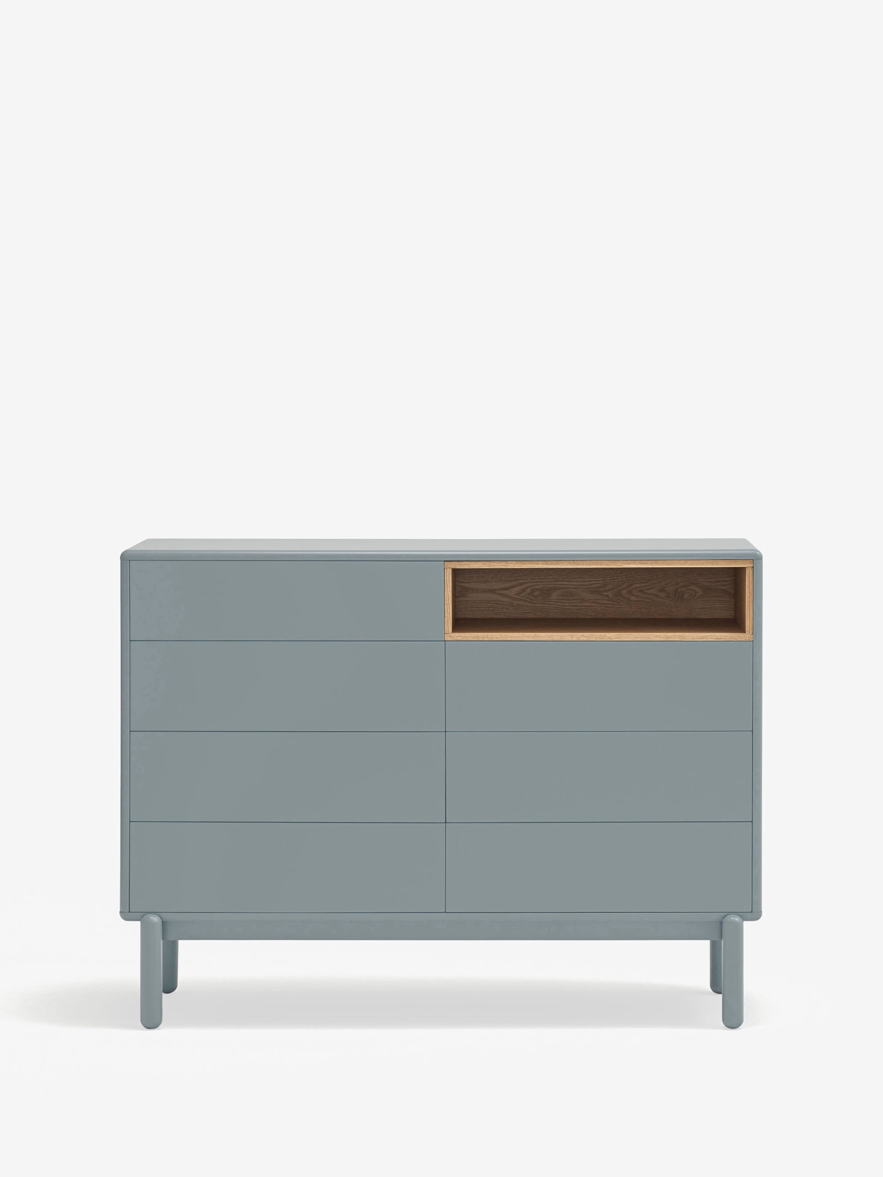 Corvo comò in mdf laccato carta da zucchero - cassettiera a 7 cassetti 120 x 90 cm