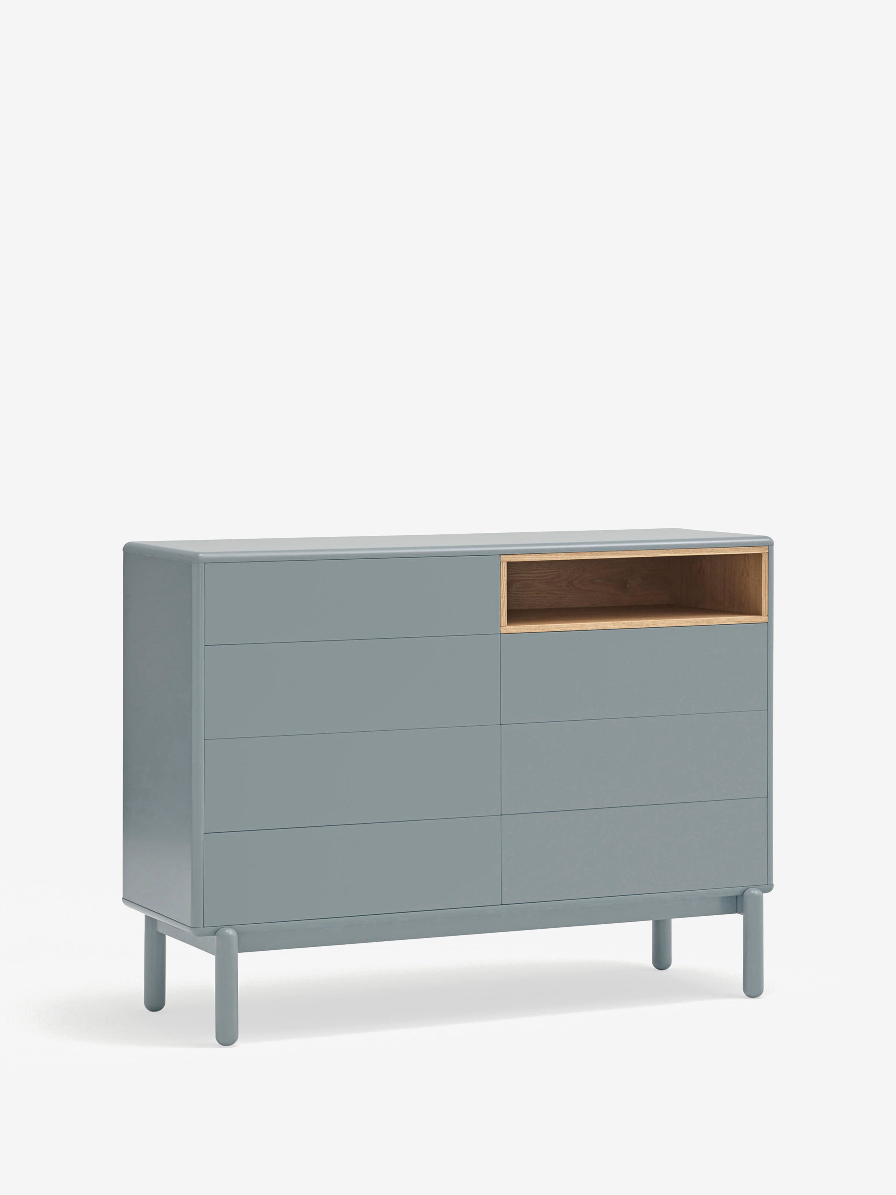 Corvo comò in mdf laccato carta da zucchero - cassettiera a 7 cassetti 120 x 90 cm