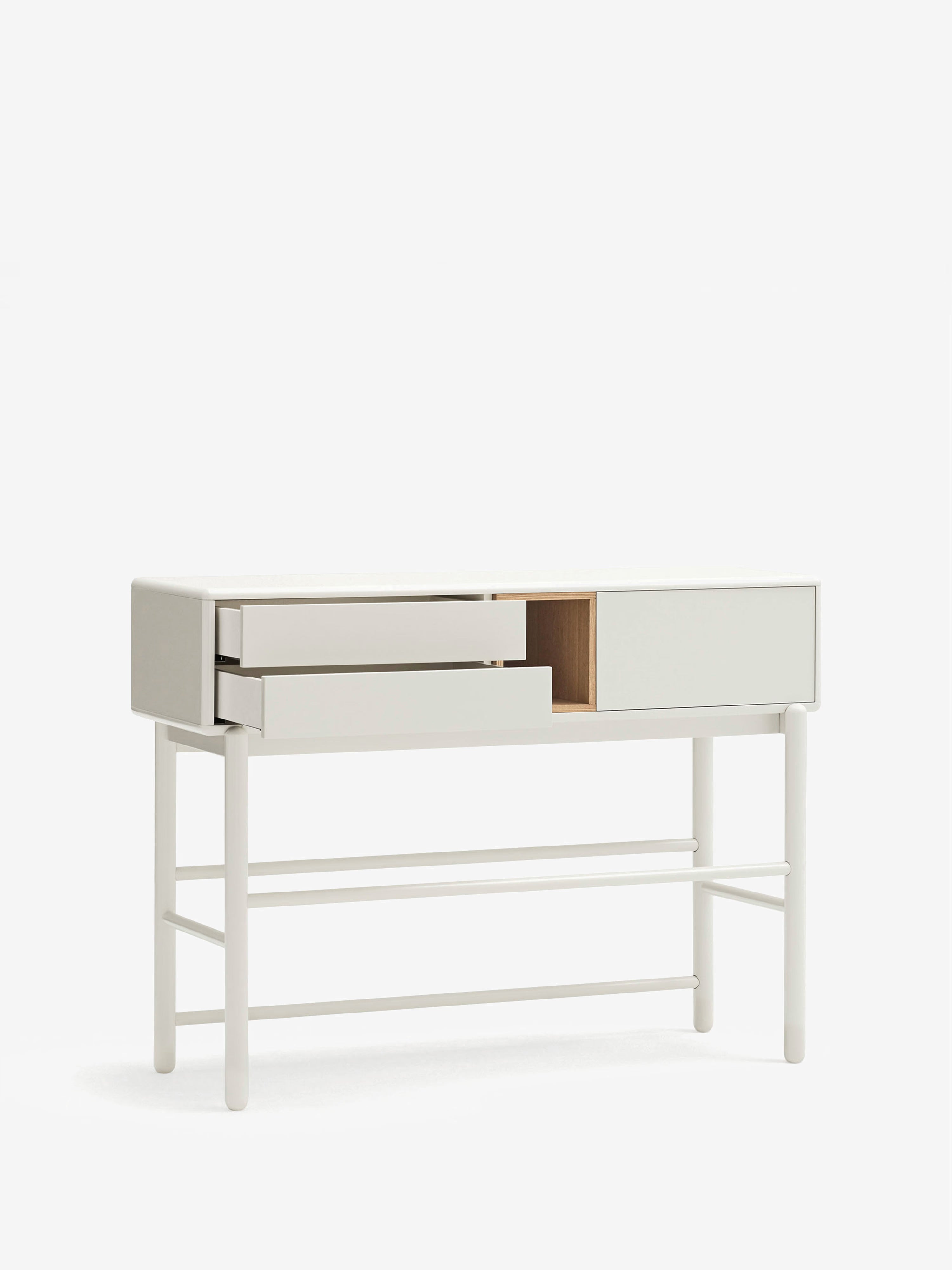 Corvo consola crema para entrada y salón - 2 cajones 120 x 90 cm