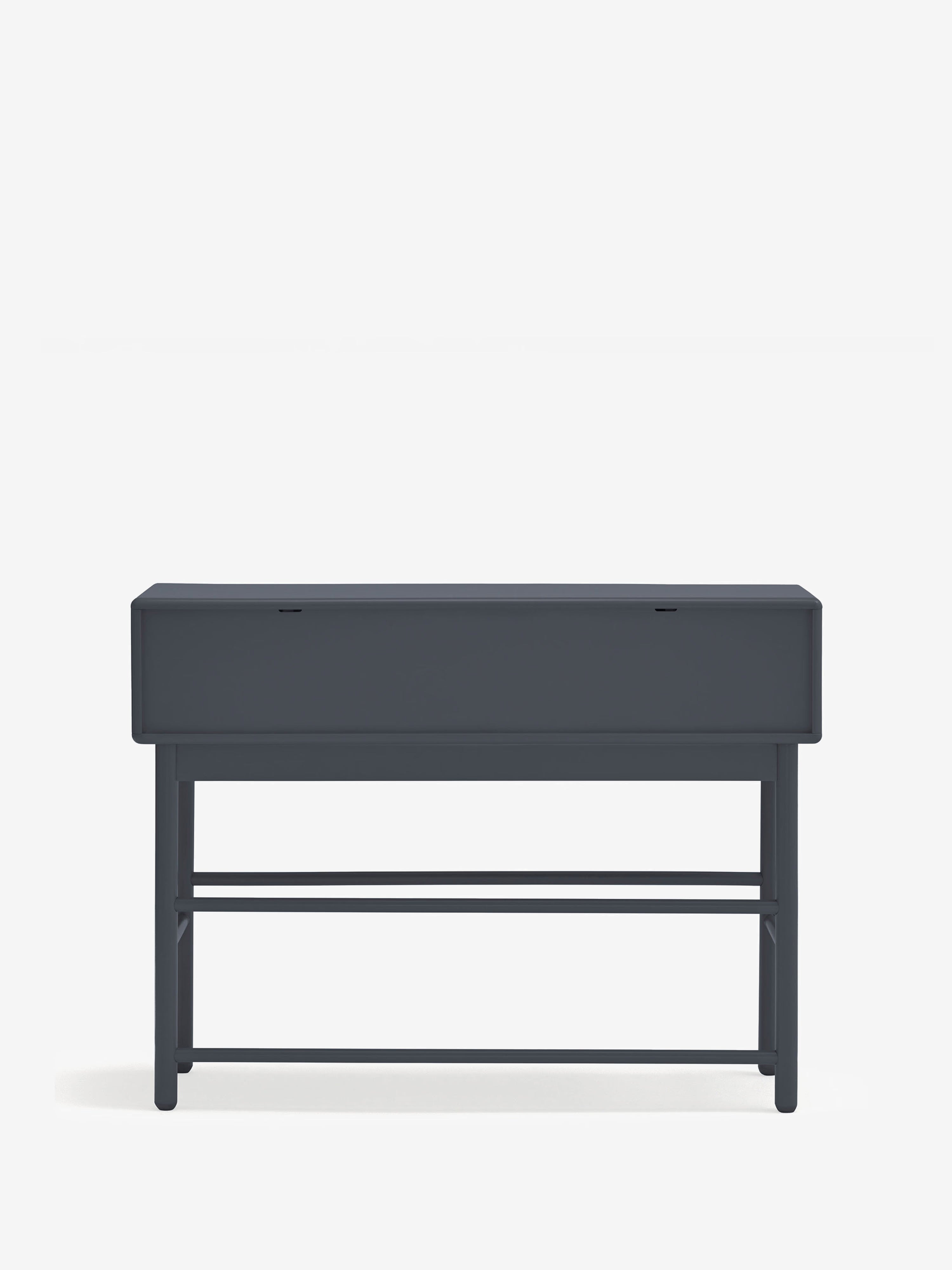 Consola Corvo antracita para recibidor y salón - mdf y madera maciza 120 x 90 cm