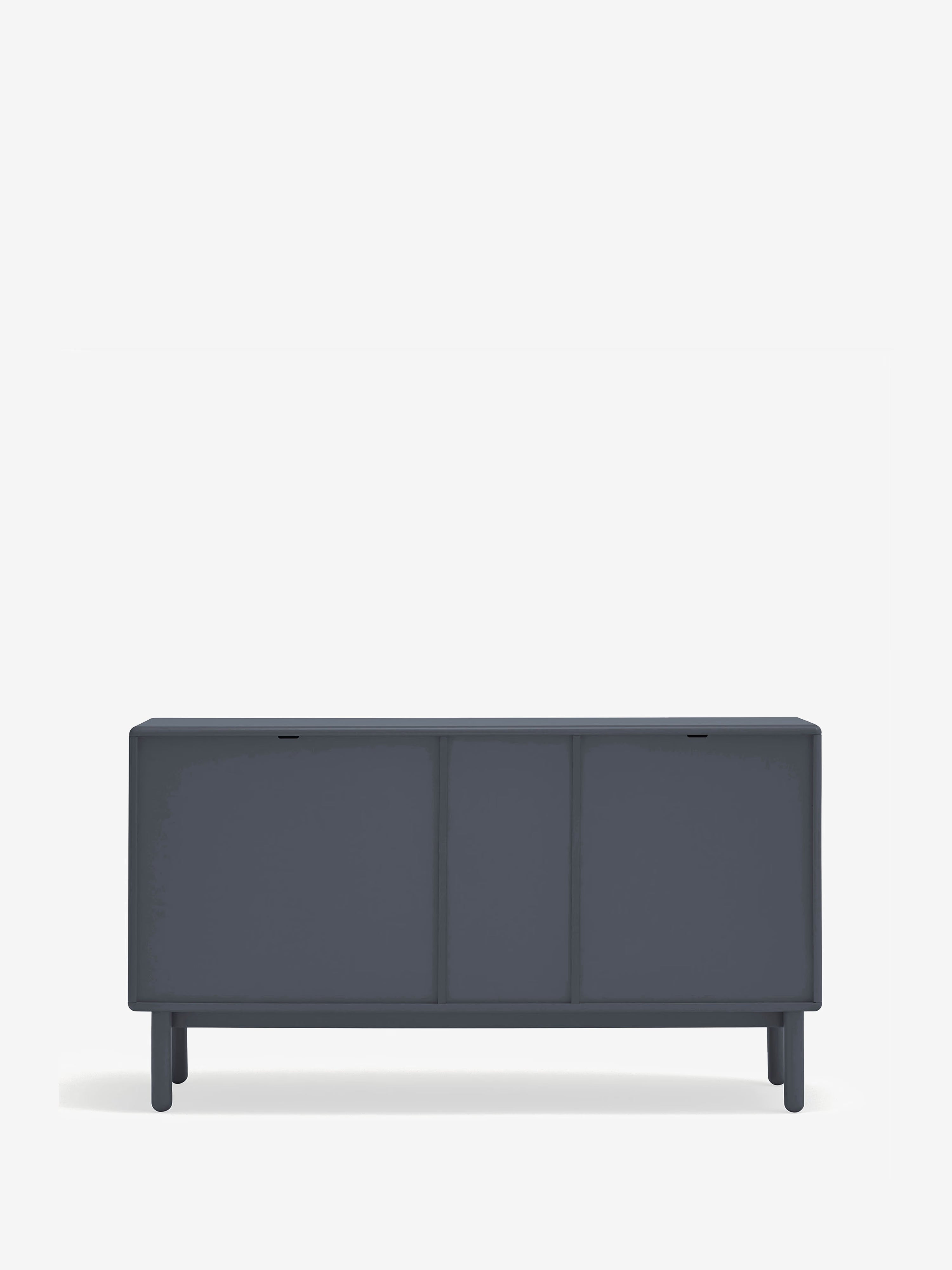 Corvo aparador bajo antracita y roble natural - base de madera maciza 136 x76 cm