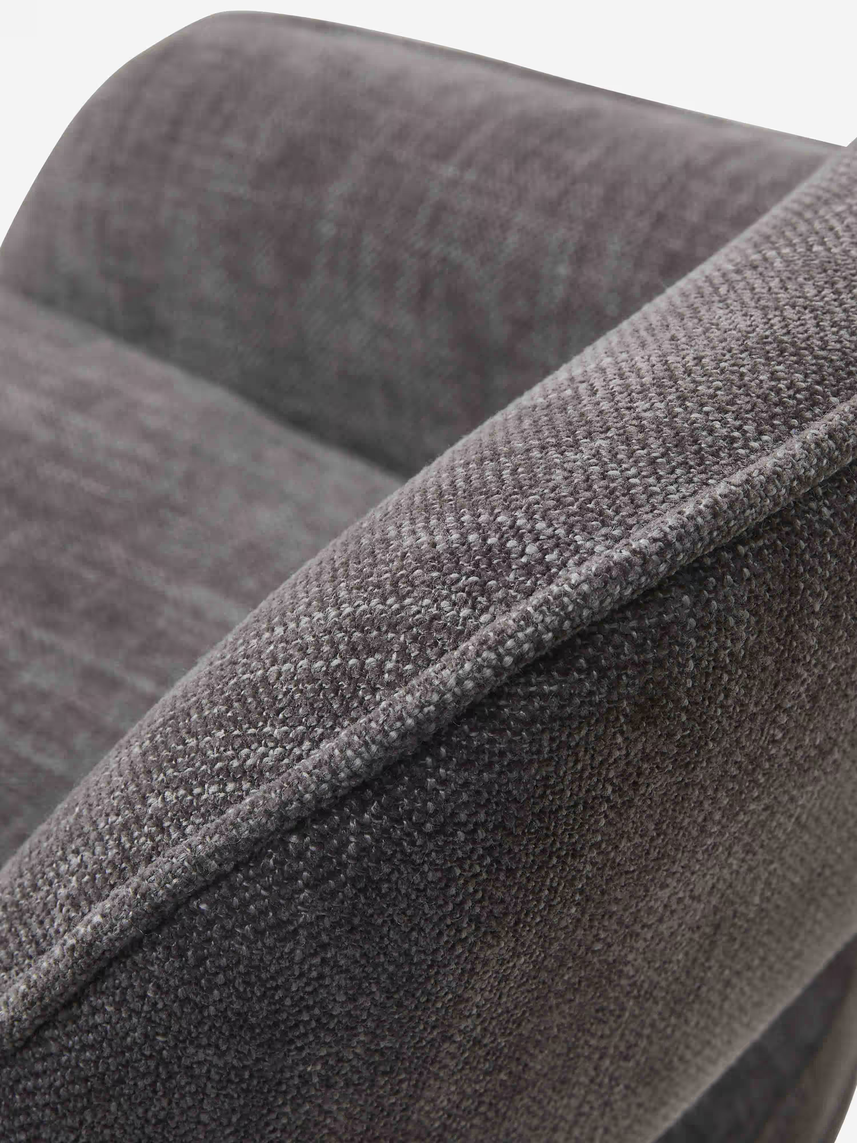 Cowley tabouret réglable et pivotant en tissu gris et métal noir | Design moderne