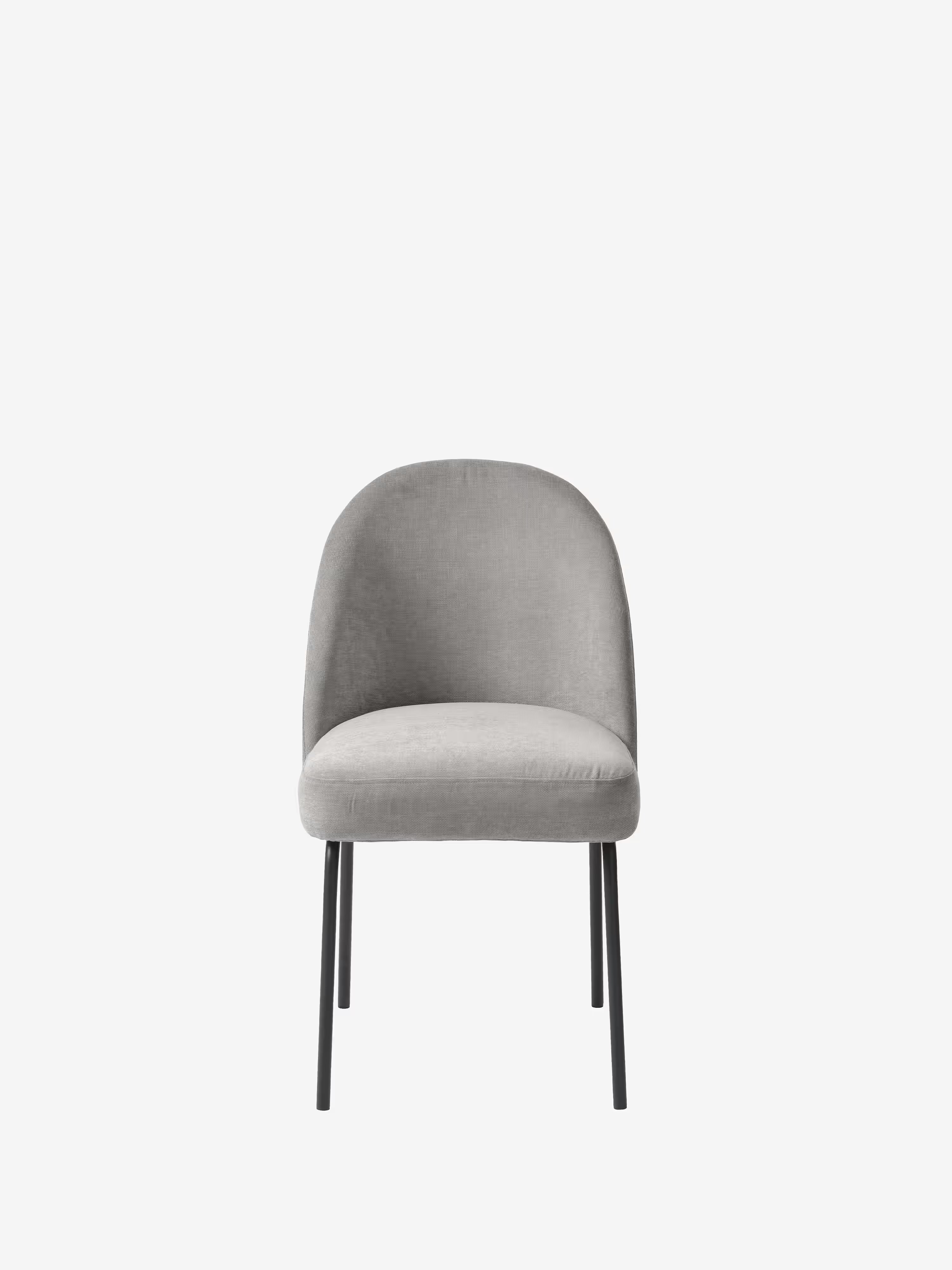 Creston Chaise rembourrée en tissu avec pieds en métal noir
