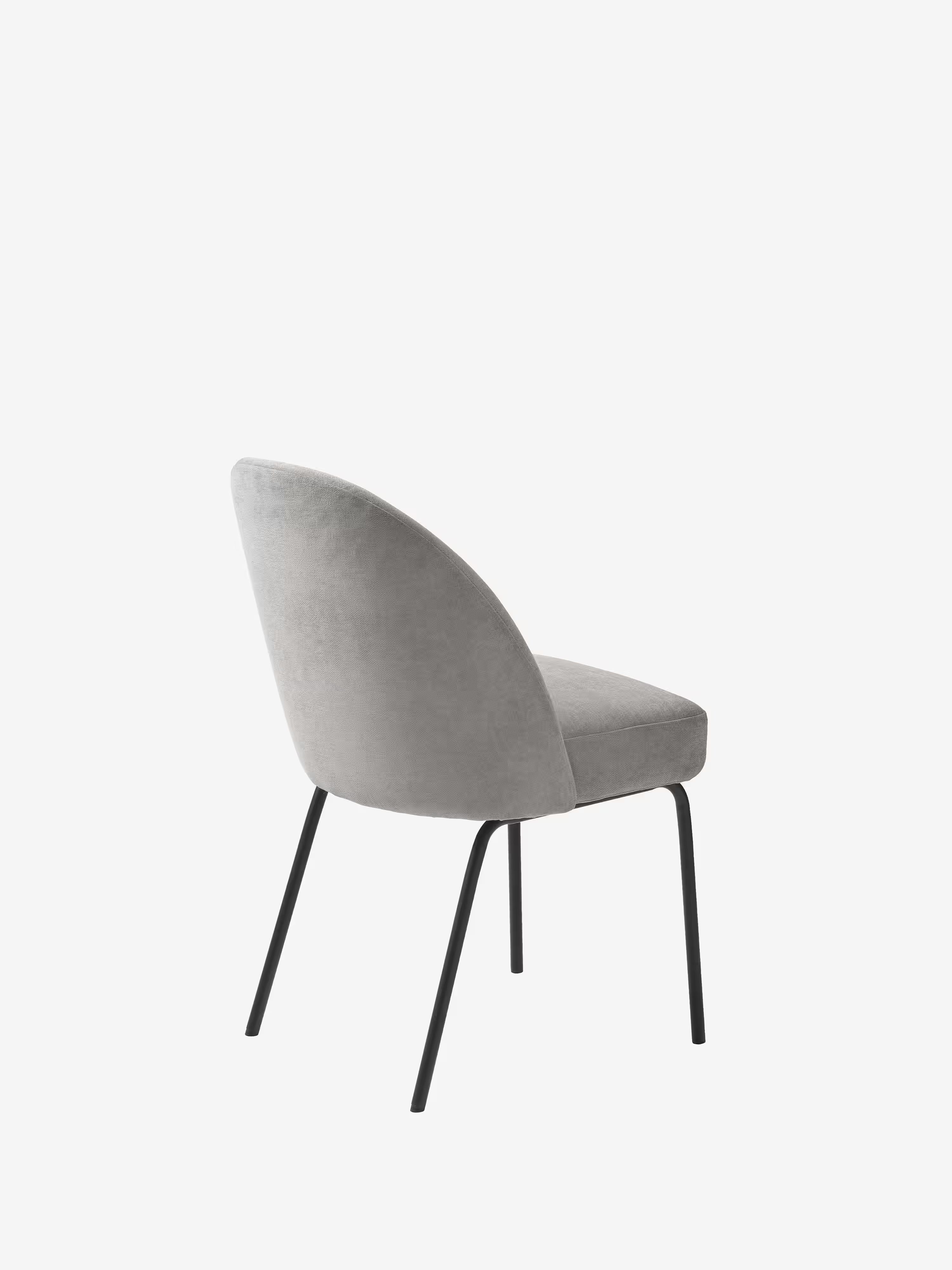 Creston Chaise rembourrée en tissu avec pieds en métal noir