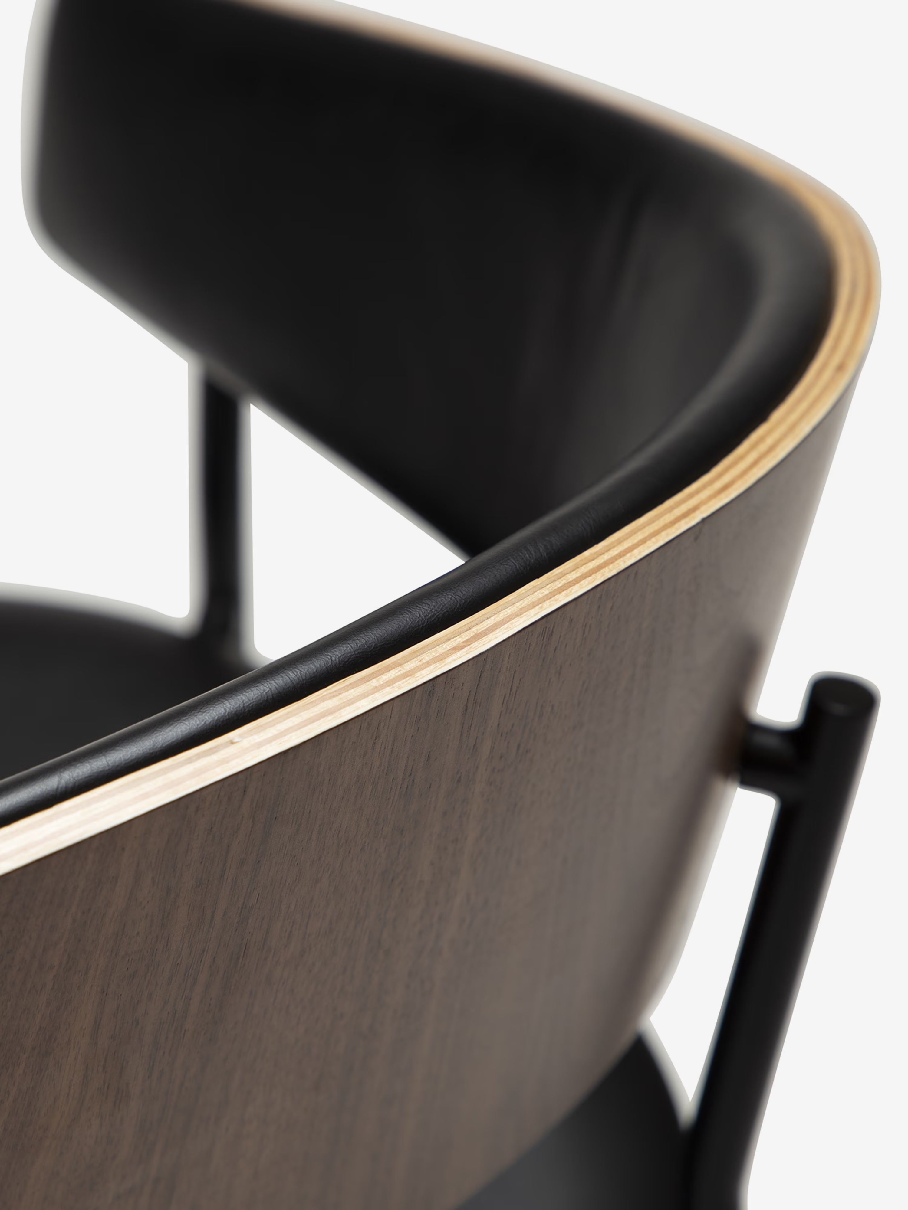 Crib Poltrona in Pelle sintetica e legno - stile mid-century con gambe in metallo anni '50