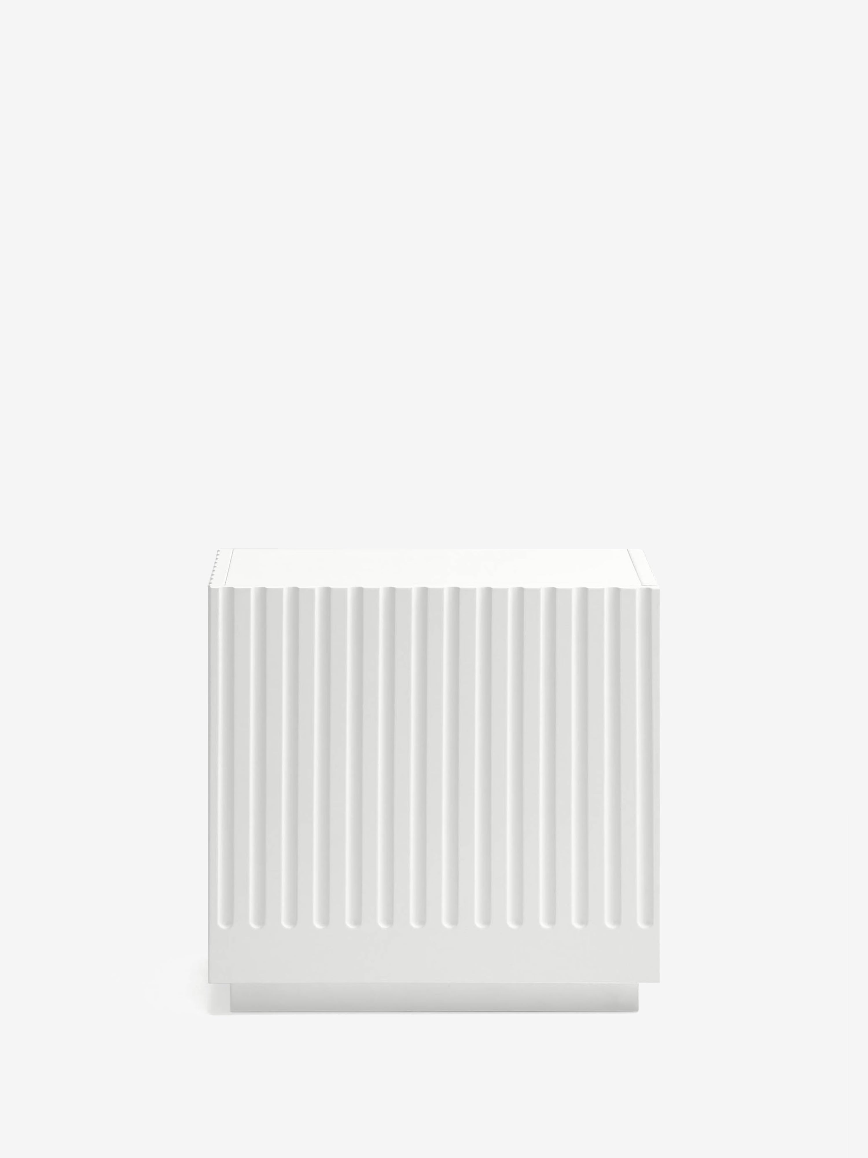 Doric comodino in mdf laccato bianco - design modern chic 52 x 50 cm