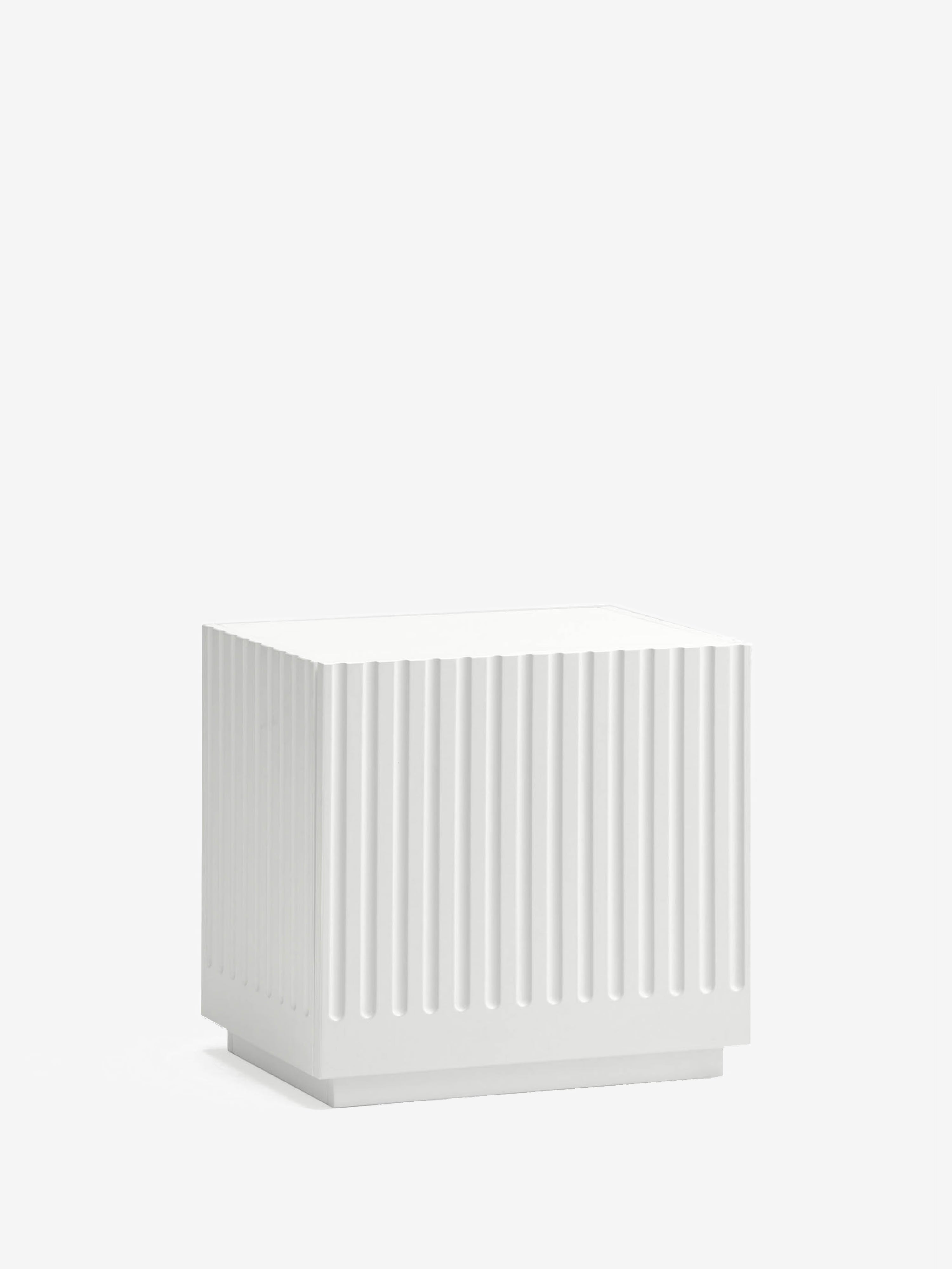 Doric comodino in mdf laccato bianco - design modern chic 52 x 50 cm