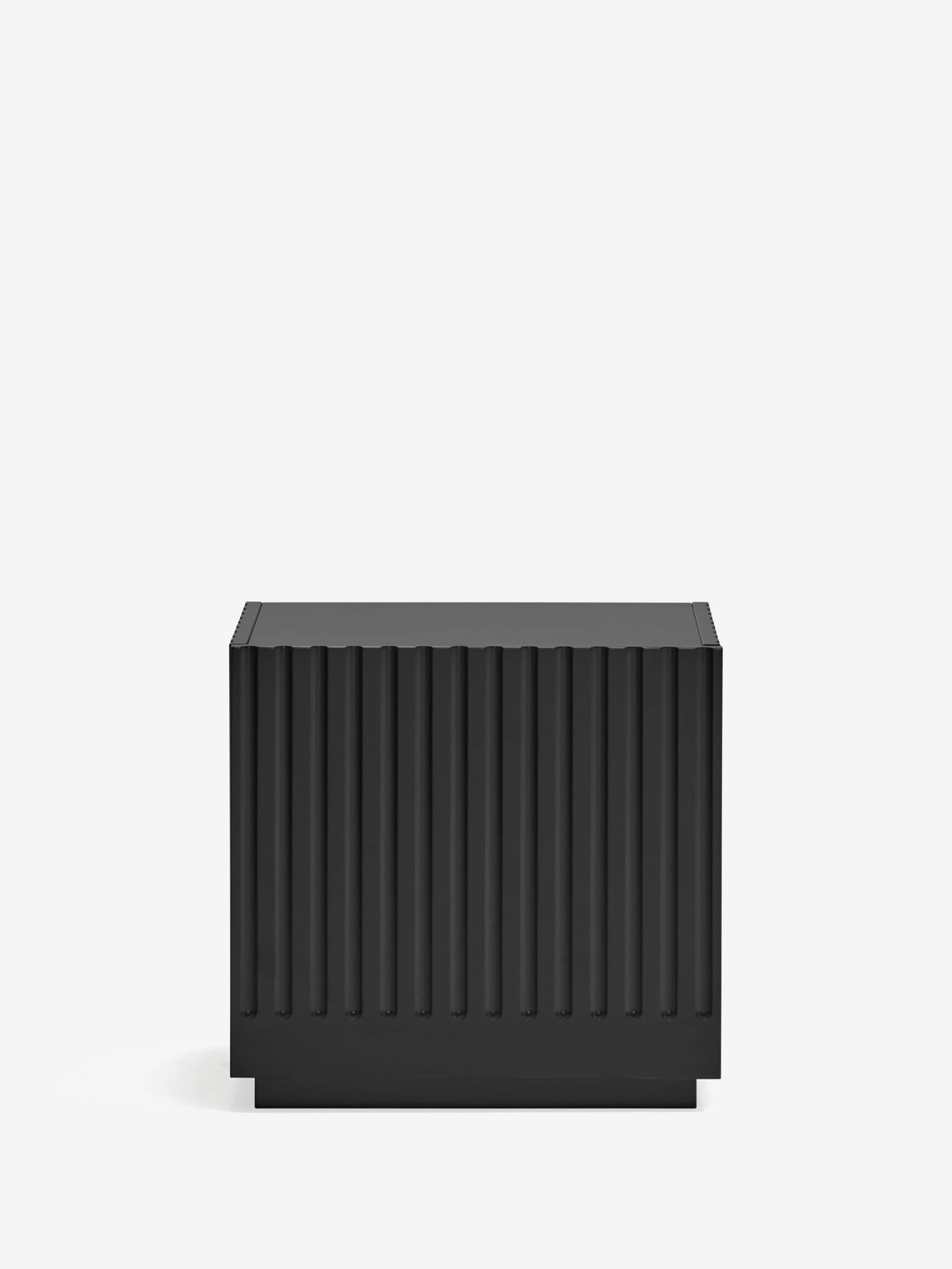 Doric comodino in mdf laccato nero - design modern chic 52 x 50 cm