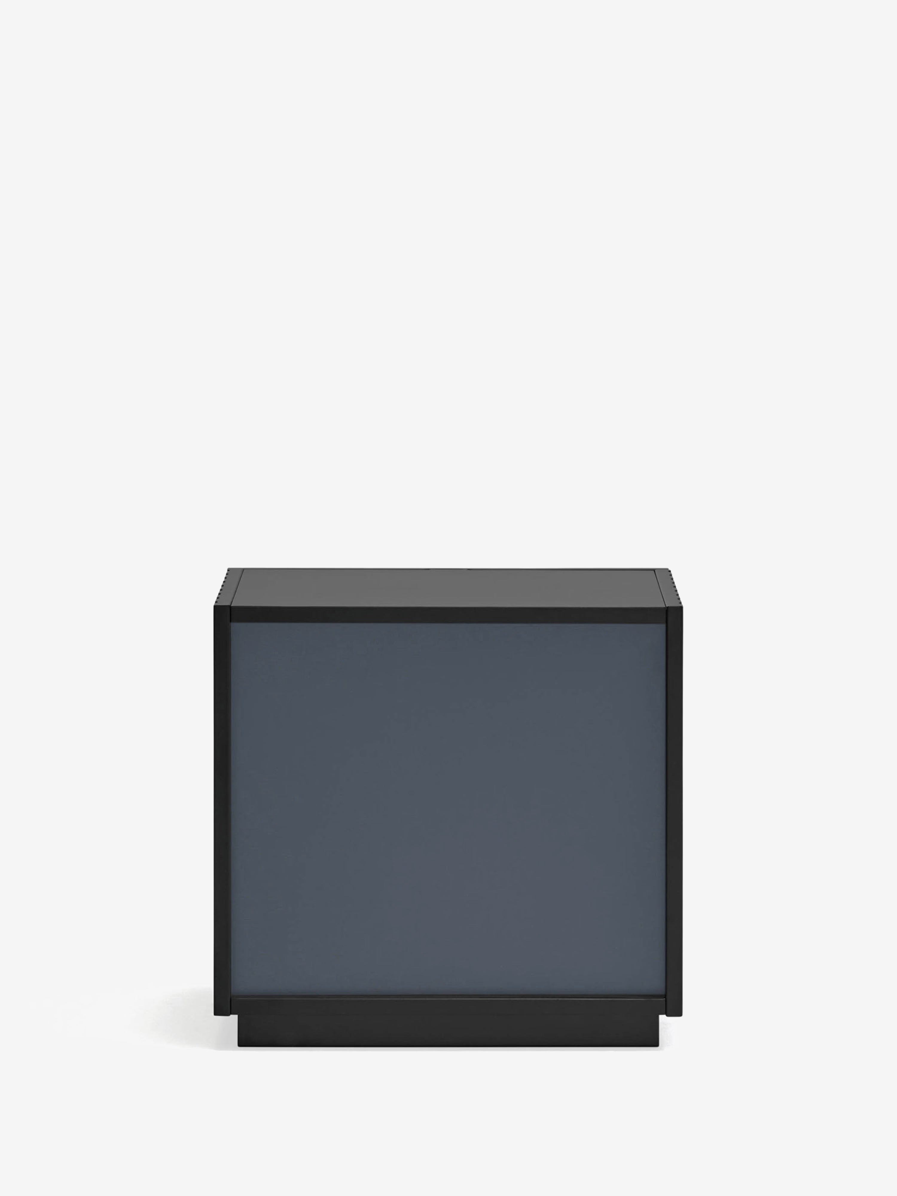 Doric comodino in mdf laccato nero - design modern chic 52 x 50 cm