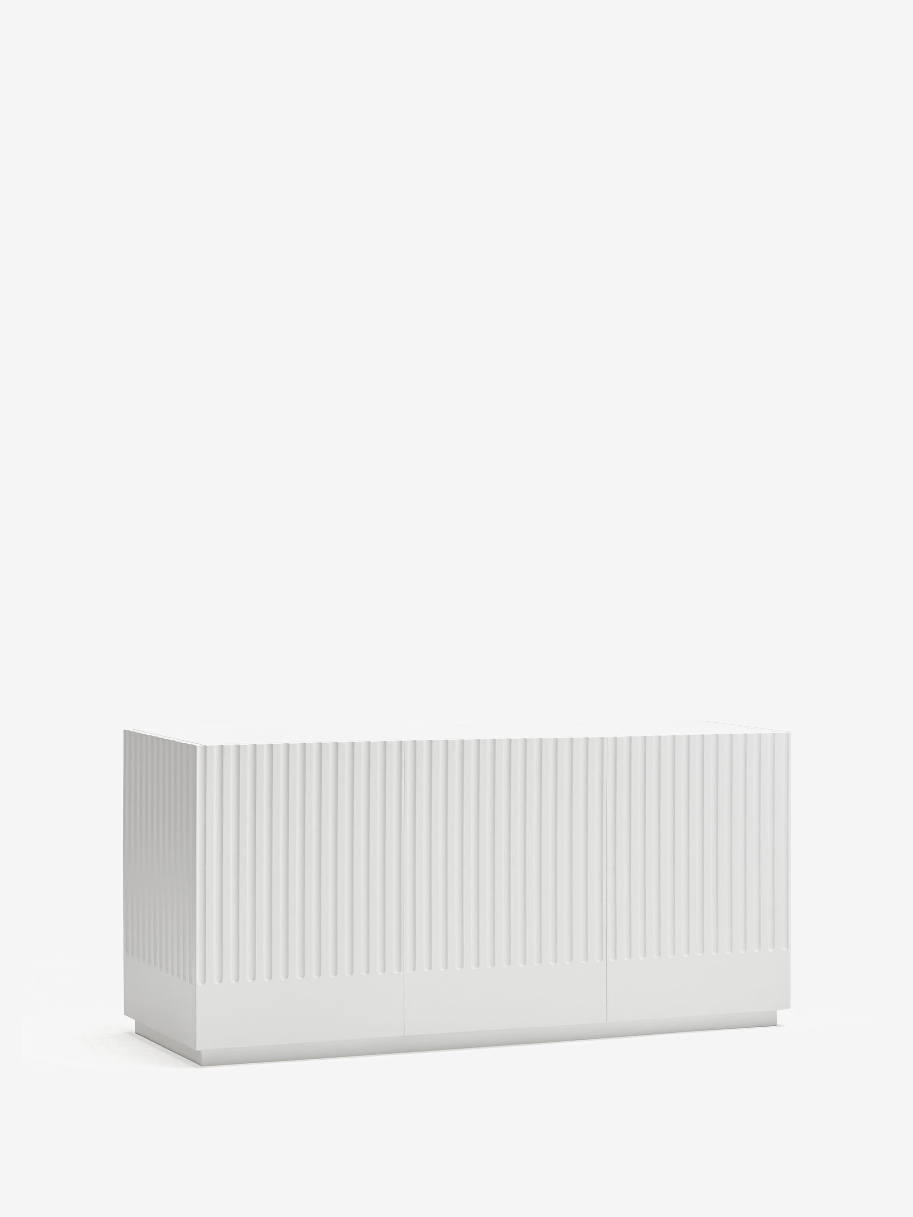 Doric aparador bajo blanco - aparador de 3 puertas 148 x 70 cm
