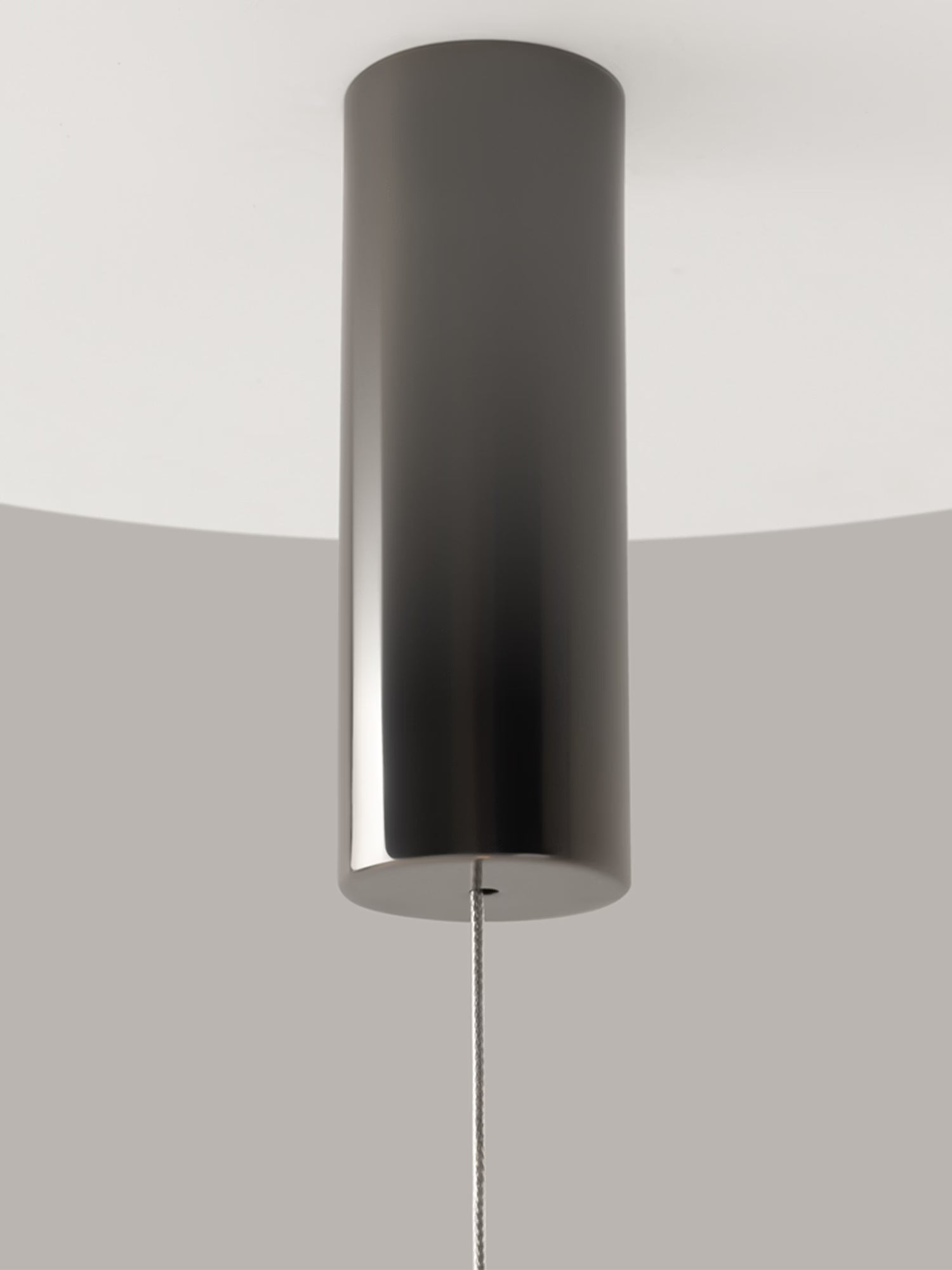 Double Moon Lámpara colgante de diseño en metal y vidrio con doble esfera luminosa Ø12 cm