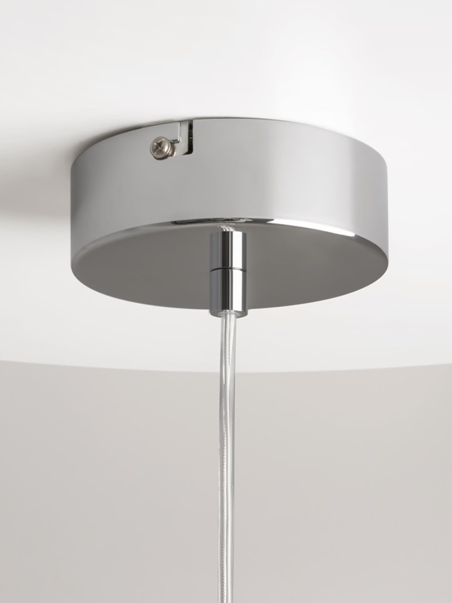 Drop Lámpara colgante LED de vidrio efecto gota cromada