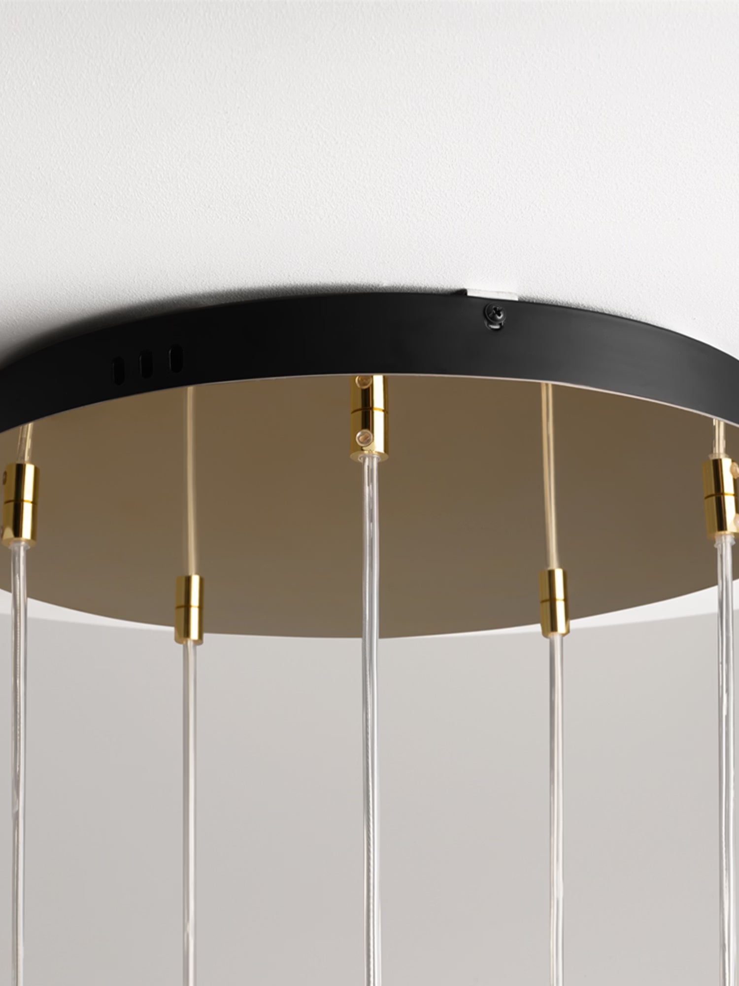 Drop Lampada a sospensione a 5 luci in vetro effetto goccia con finitura oro