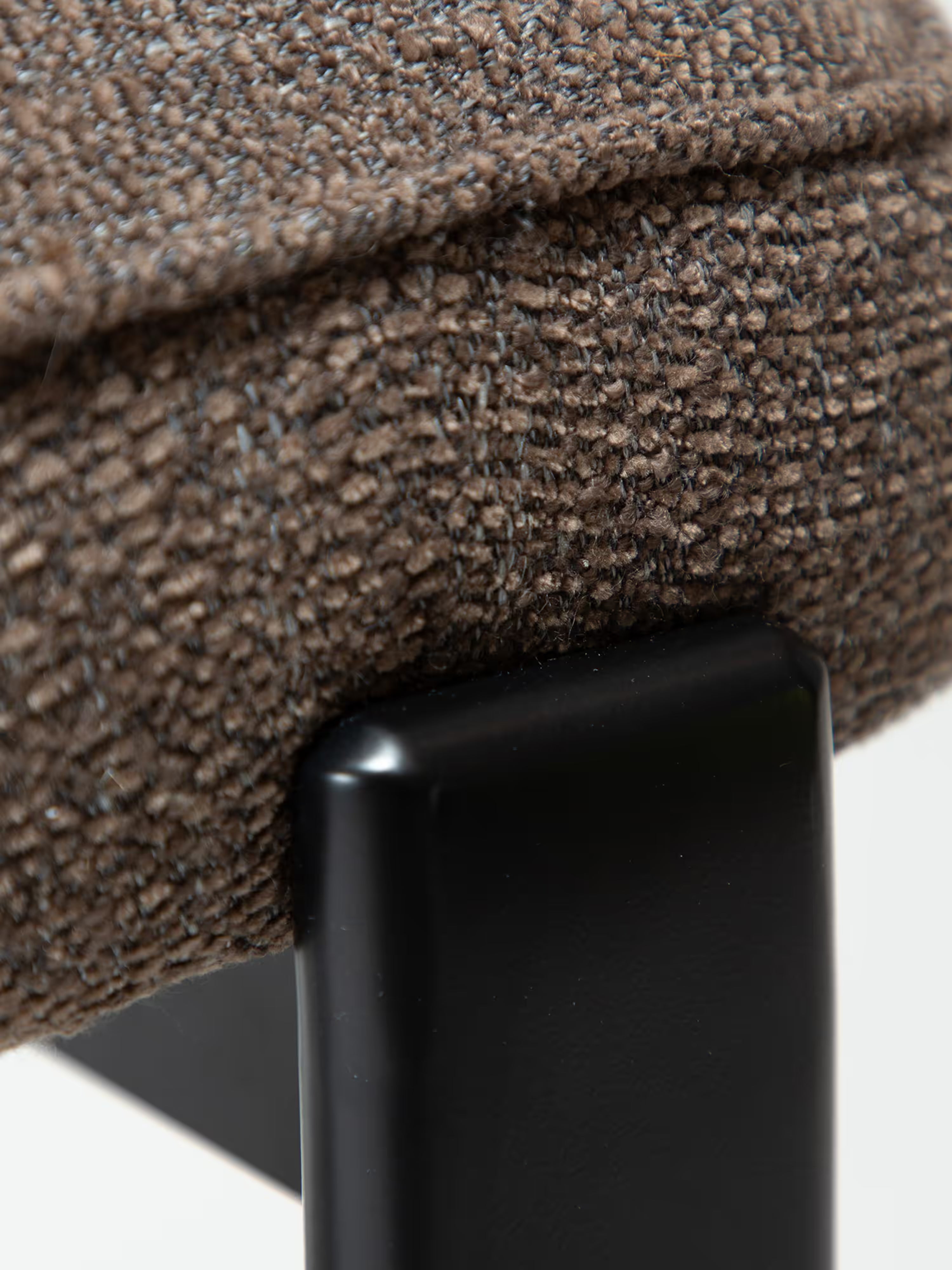 Duct Chaise en bouclé sans accoudoirs – design sculptural avec structure en métal