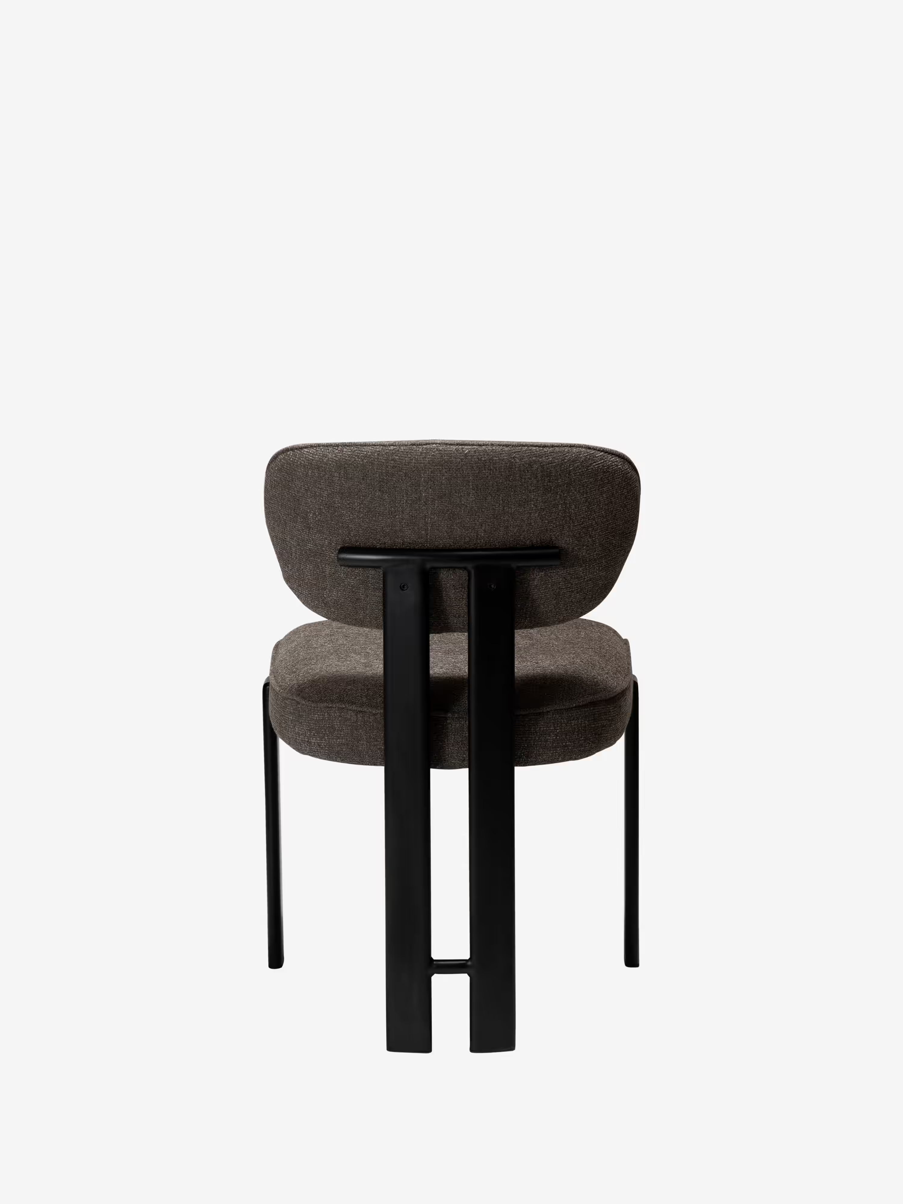 Duct Chaise en bouclé sans accoudoirs – design sculptural avec structure en métal