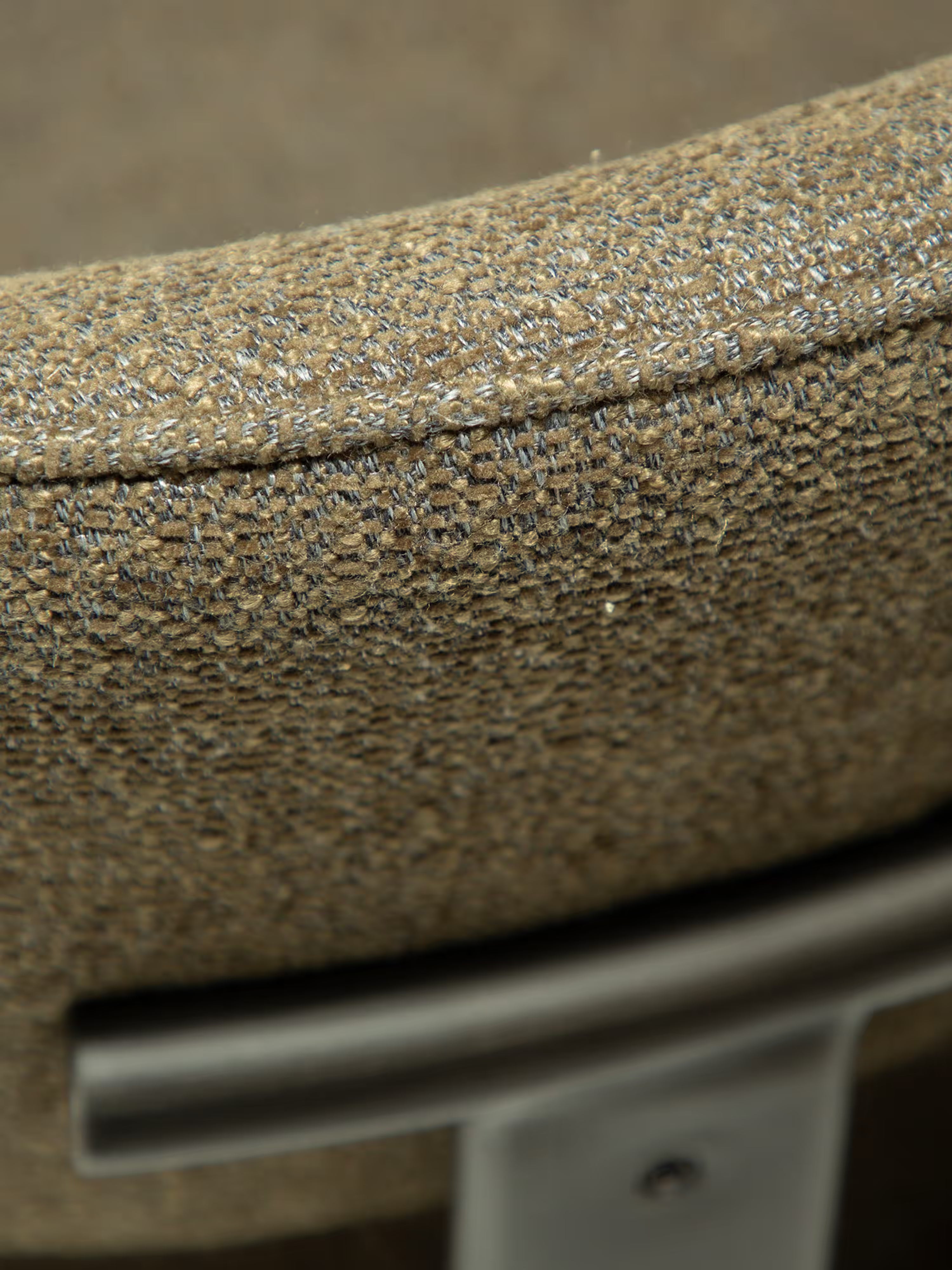 Duct Chaise en bouclé sans accoudoirs – design sculptural avec structure en métal