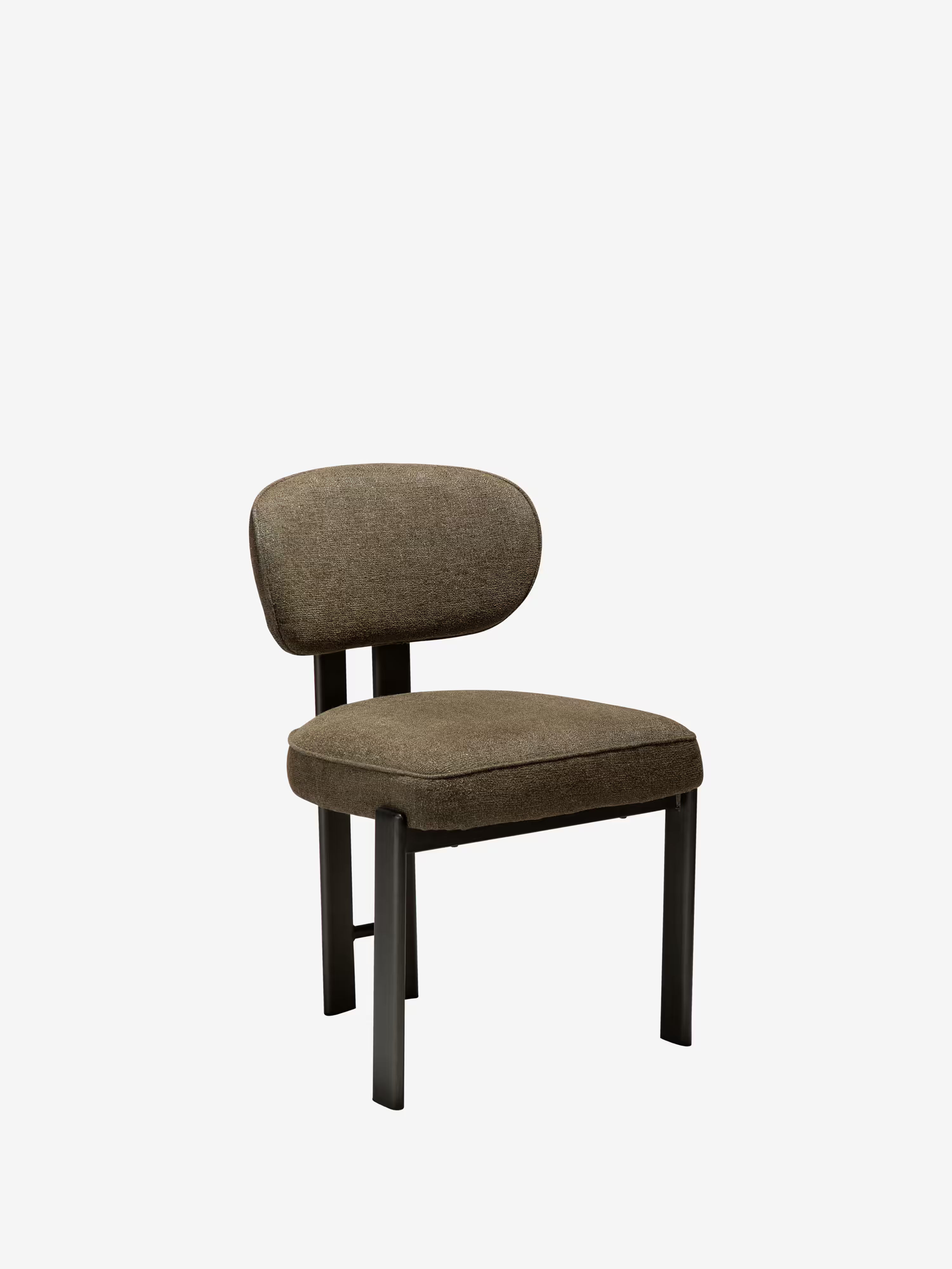 Duct Chaise en bouclé sans accoudoirs – design sculptural avec structure en métal