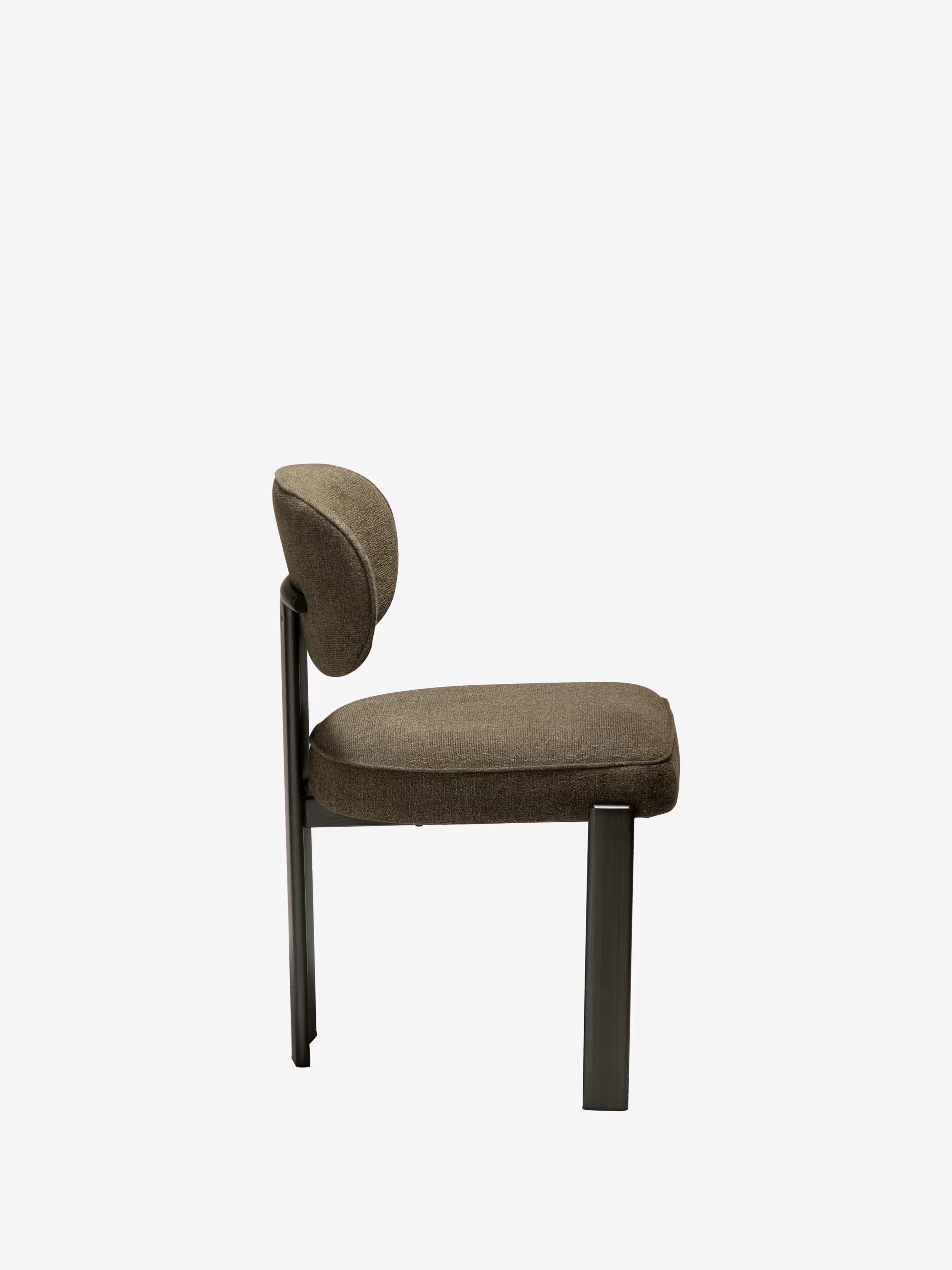 Duct Chaise en bouclé sans accoudoirs – design sculptural avec structure en métal