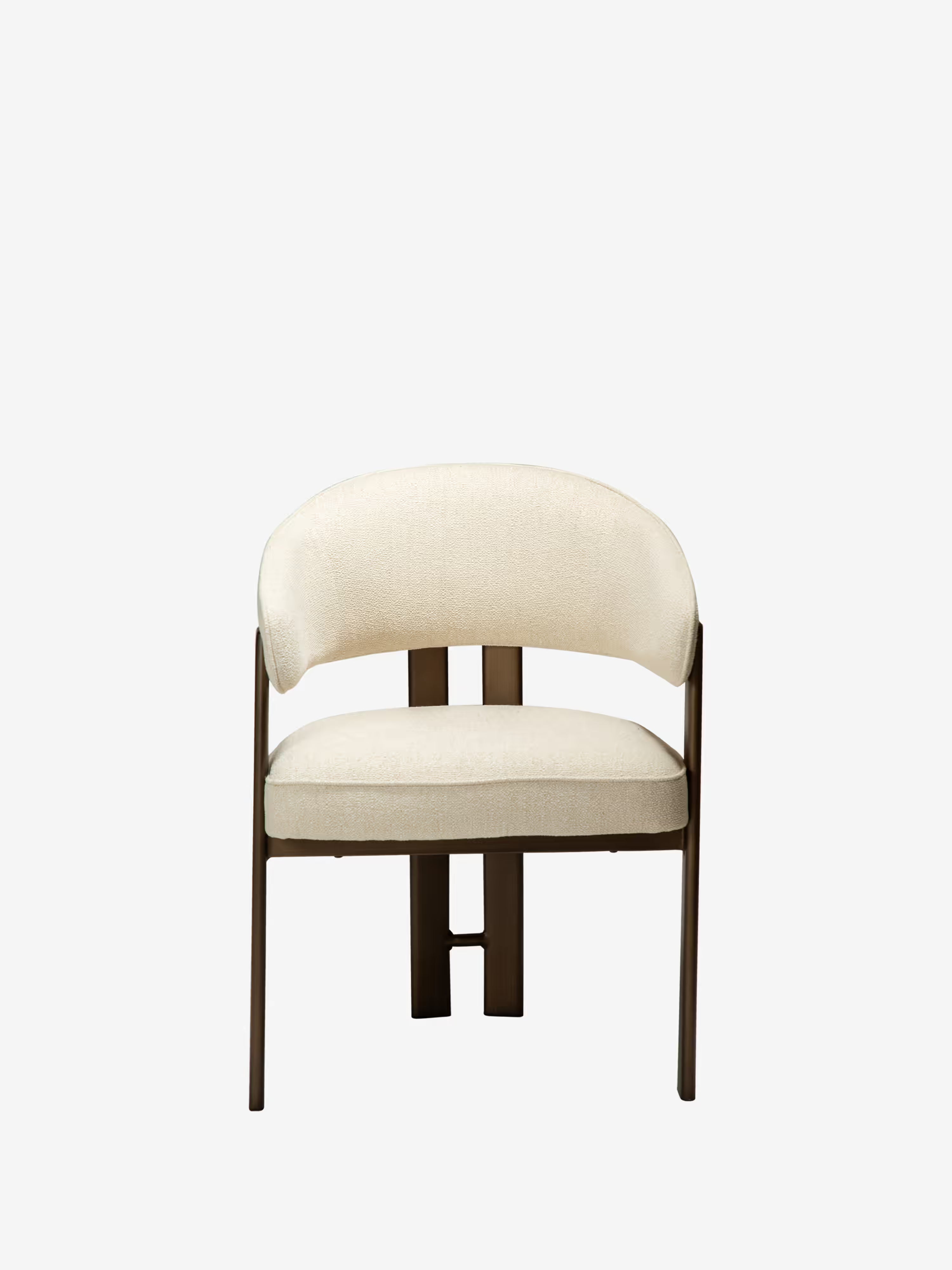 Duct Chaise avec accoudoirs élégante – design raffiné en tissu bouclé et structure en métal