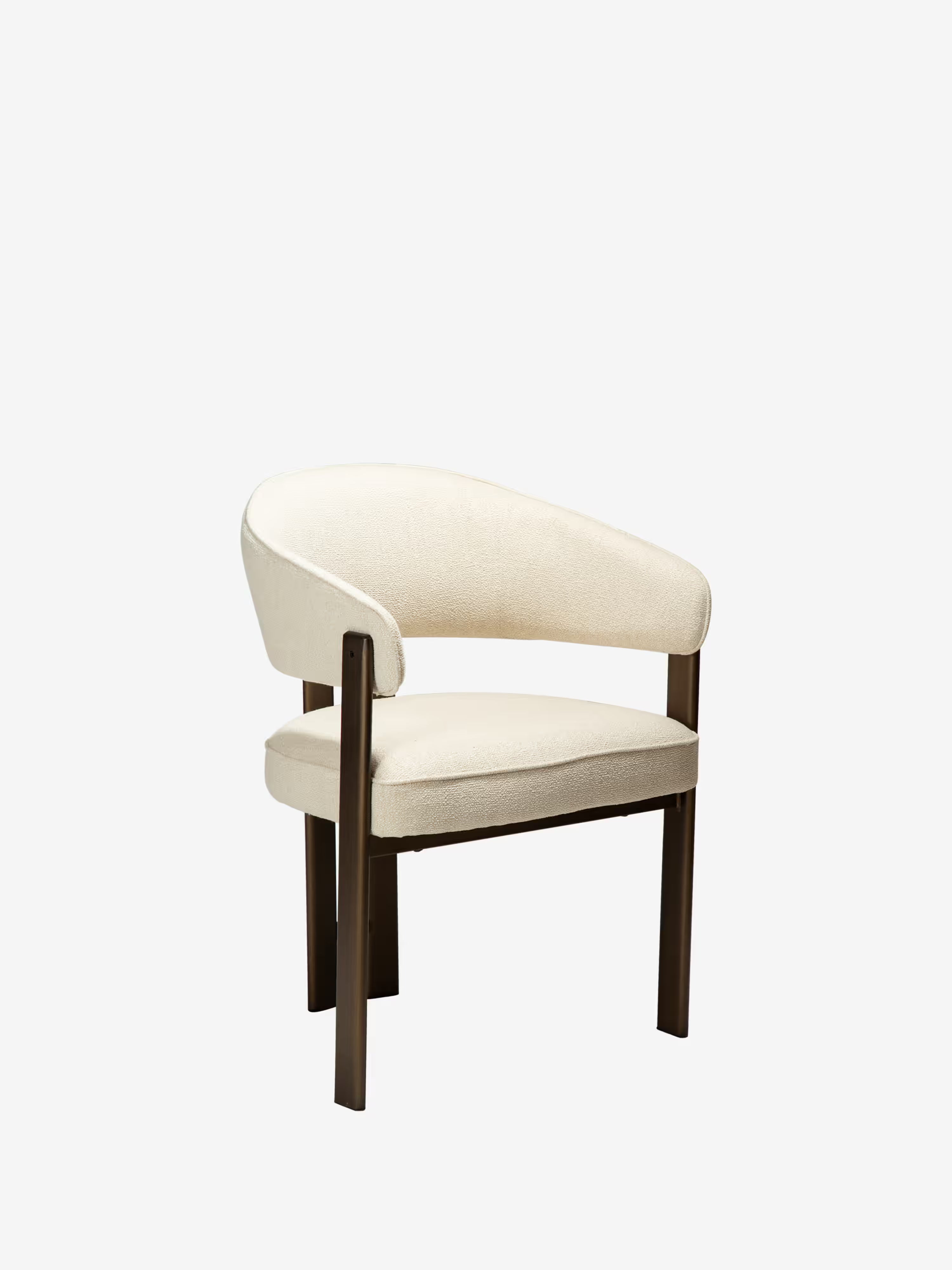 Duct Chaise avec accoudoirs élégante – design raffiné en tissu bouclé et structure en métal