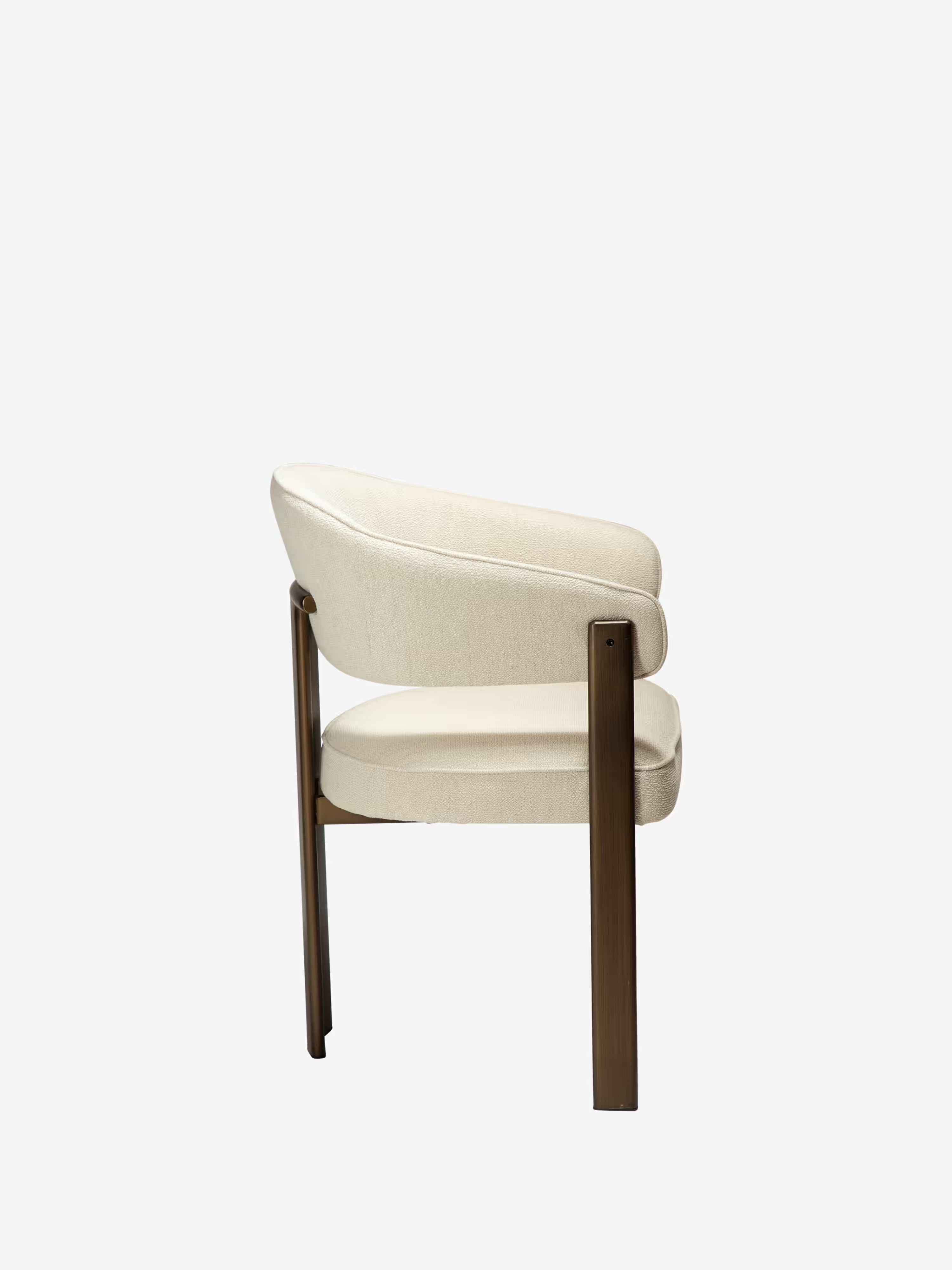 Duct Chaise avec accoudoirs élégante – design raffiné en tissu bouclé et structure en métal