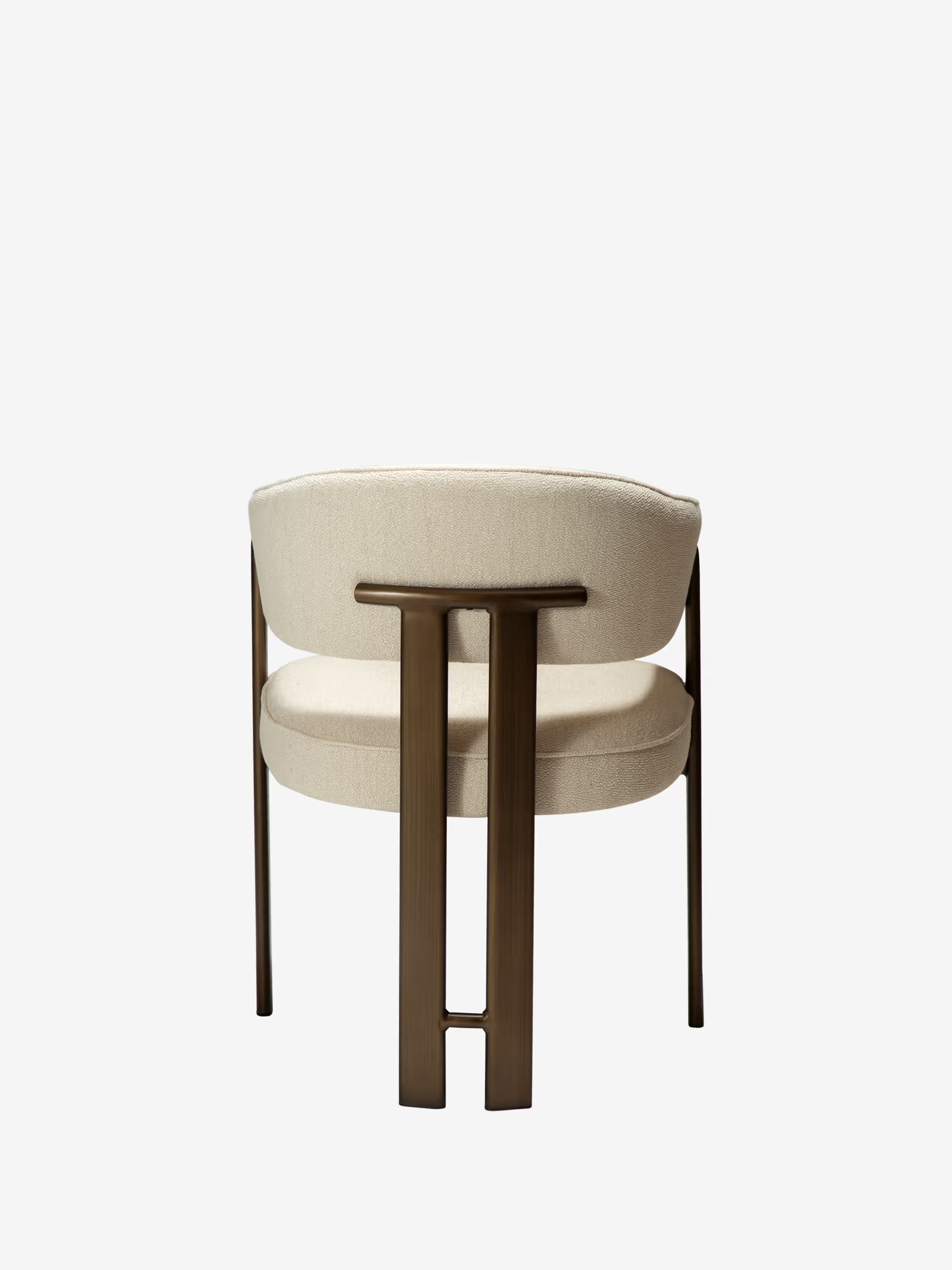 Duct Chaise avec accoudoirs élégante – design raffiné en tissu bouclé et structure en métal