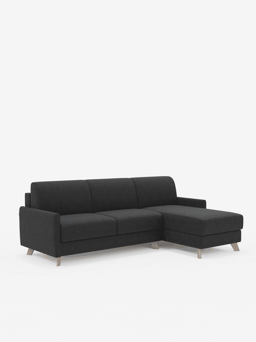 Edgar Divano letto moderno con penisola contenitore – tessuto tecnico impermeabile