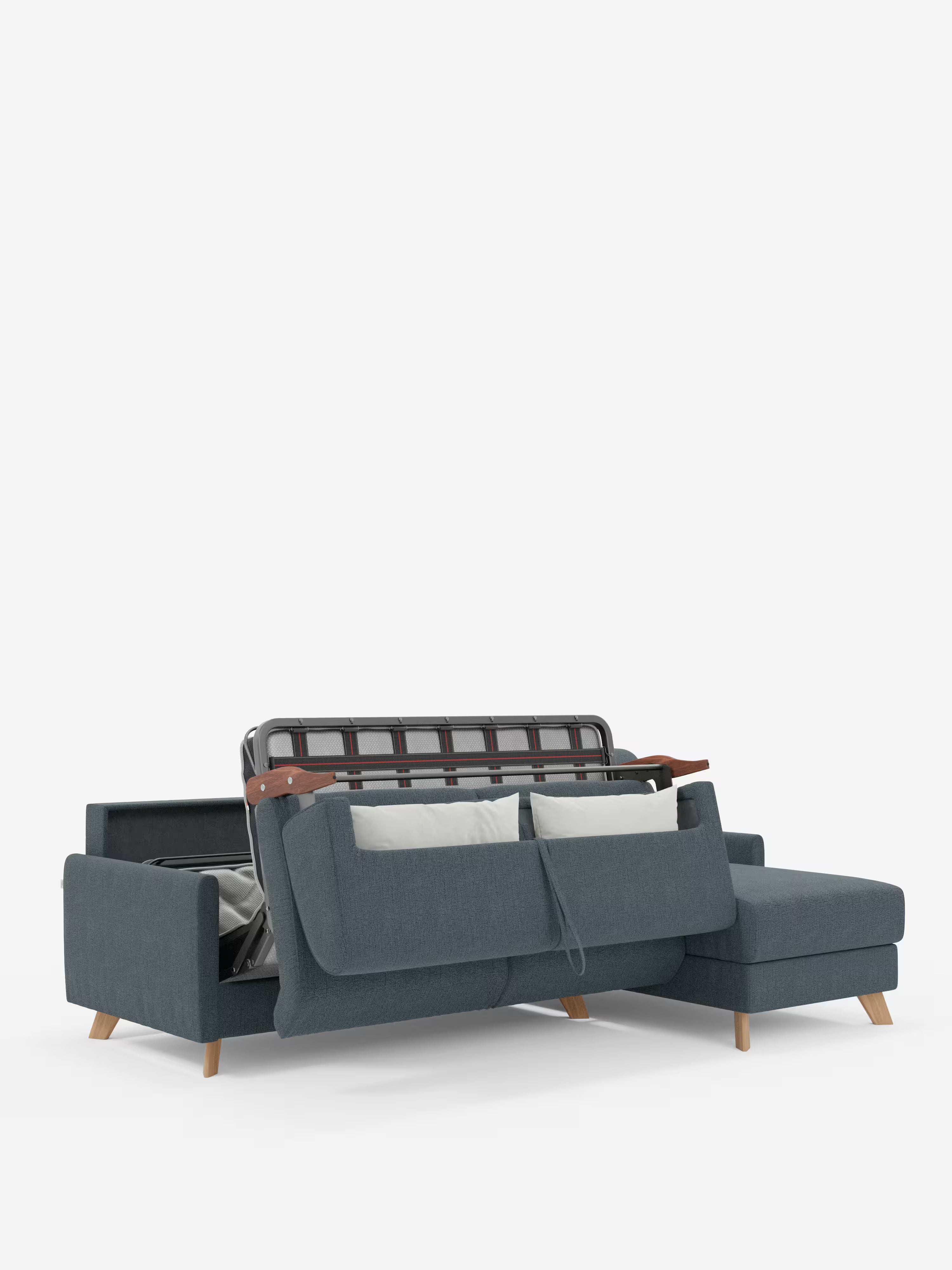 Edgar Divano letto moderno con penisola contenitore – tessuto tecnico impermeabile