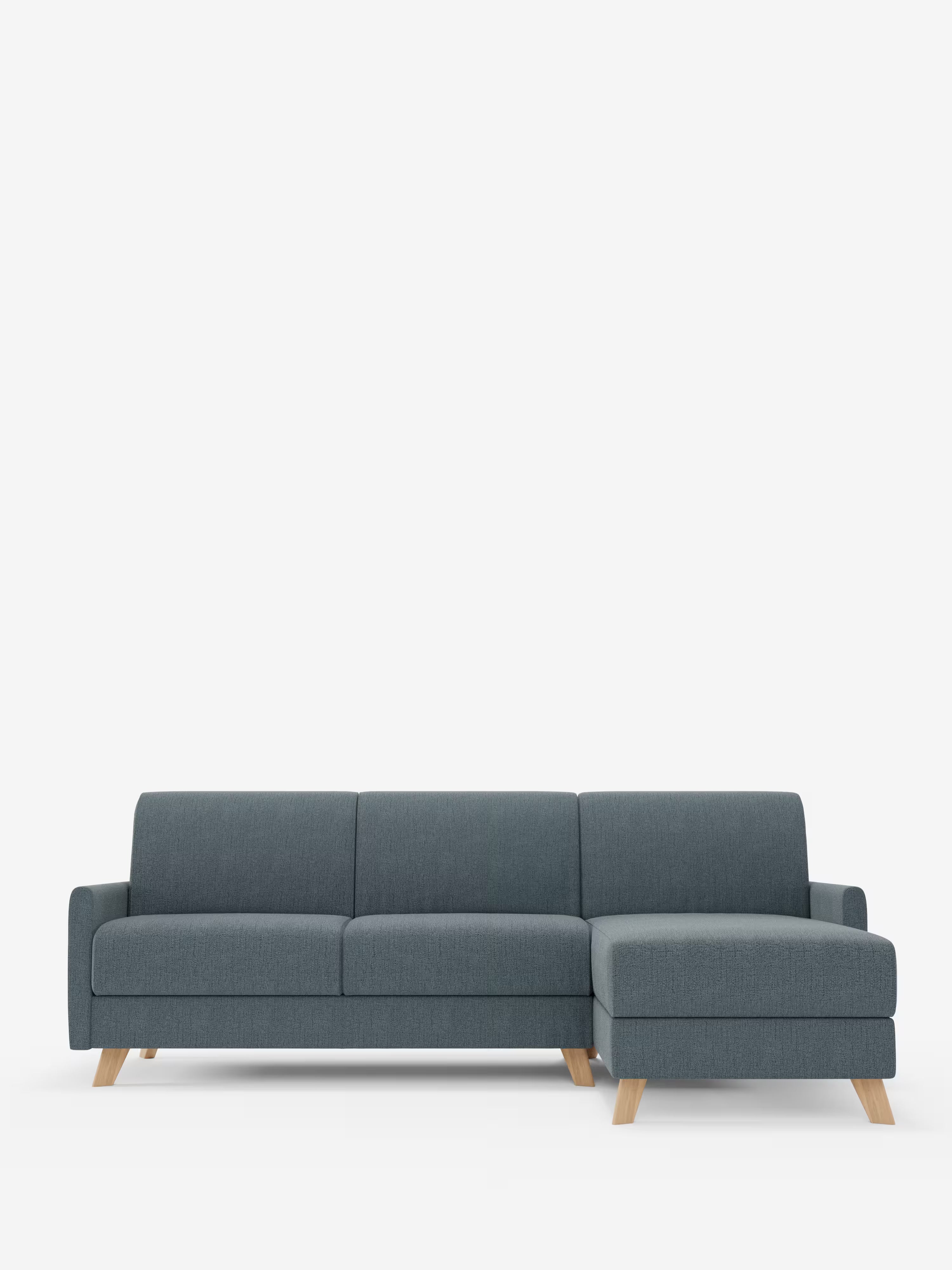 Edgar Divano letto moderno con penisola contenitore – tessuto tecnico impermeabile