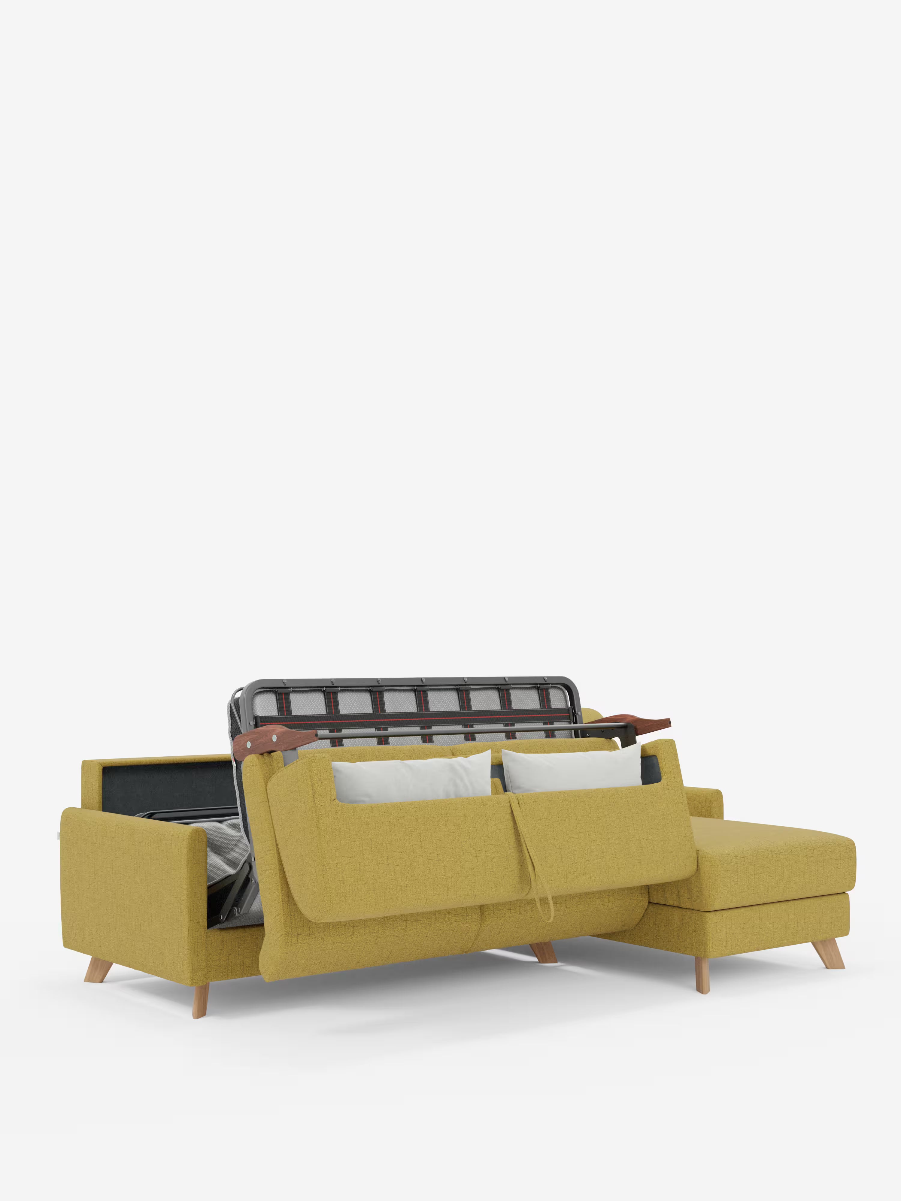 Edgar Divano letto moderno con penisola contenitore – tessuto tecnico impermeabile