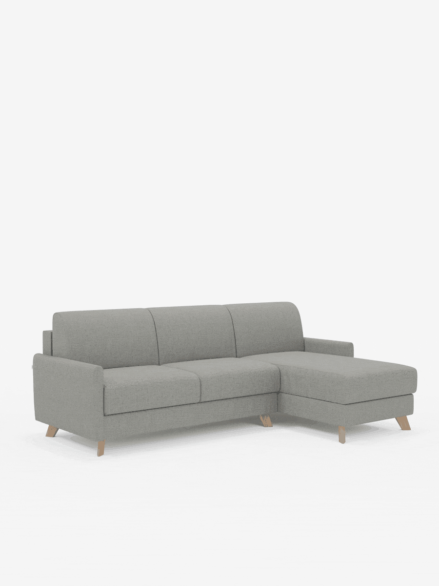 Edgar Divano letto moderno con penisola contenitore – tessuto tecnico impermeabile