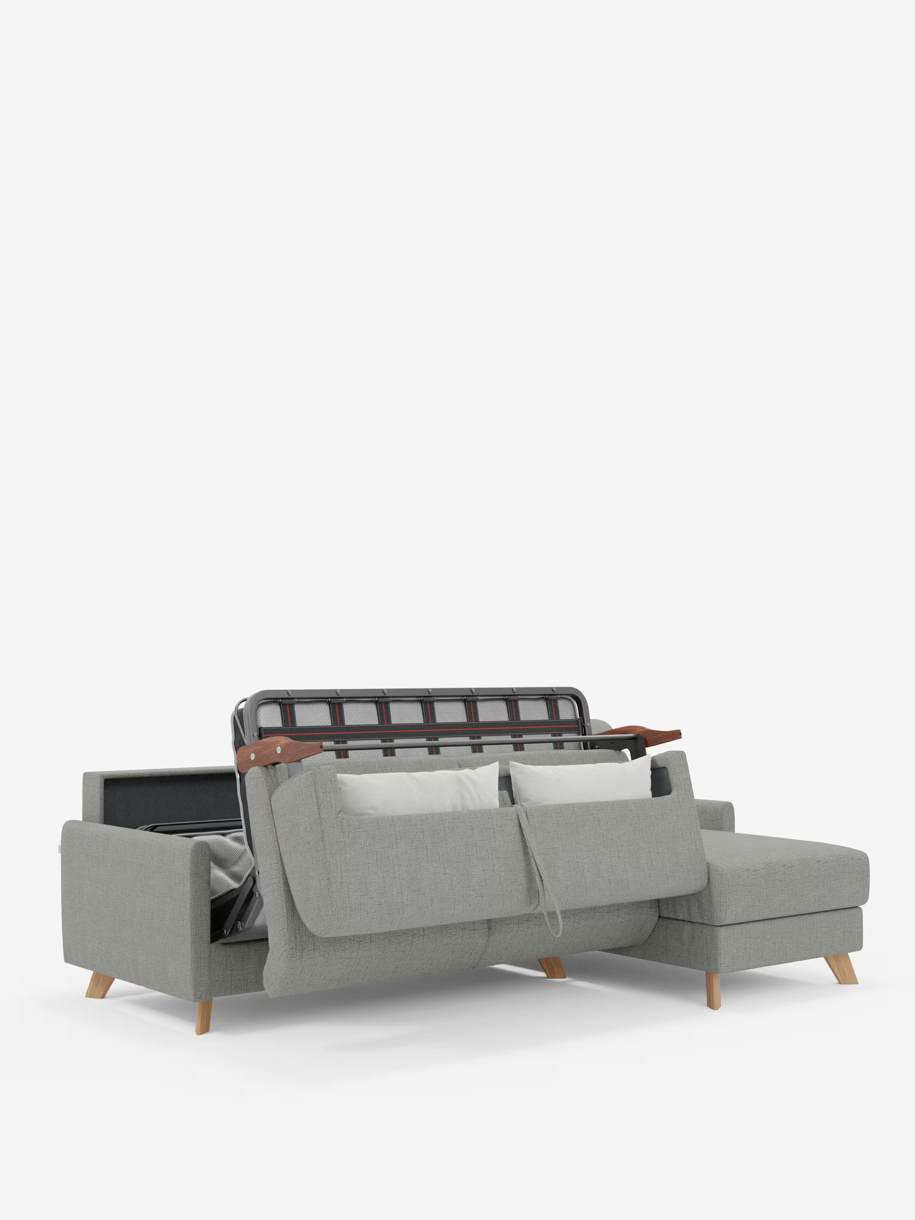 Edgar Divano letto moderno con penisola contenitore – tessuto tecnico impermeabile