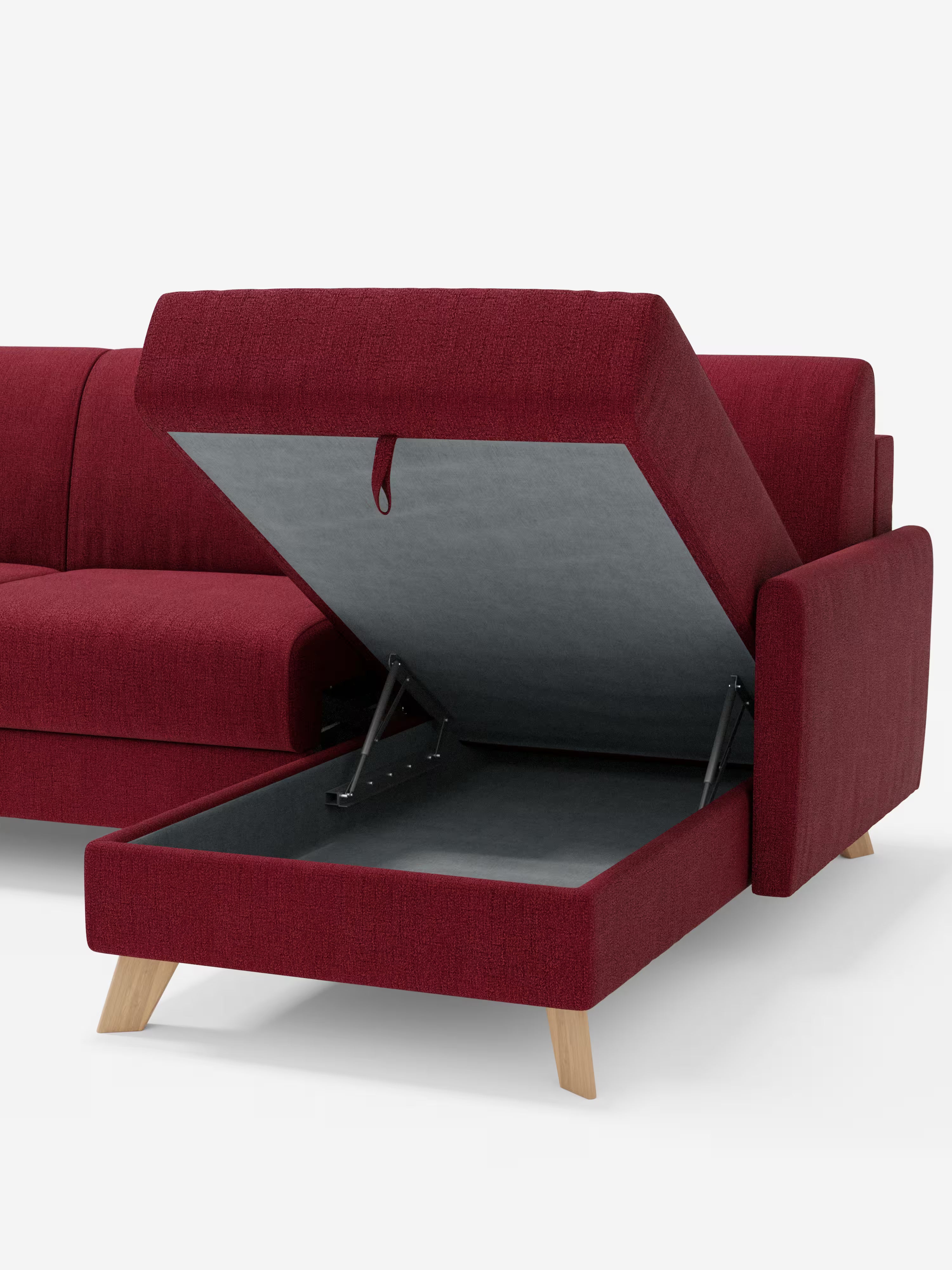 Edgar Divano letto moderno con penisola contenitore – tessuto tecnico impermeabile
