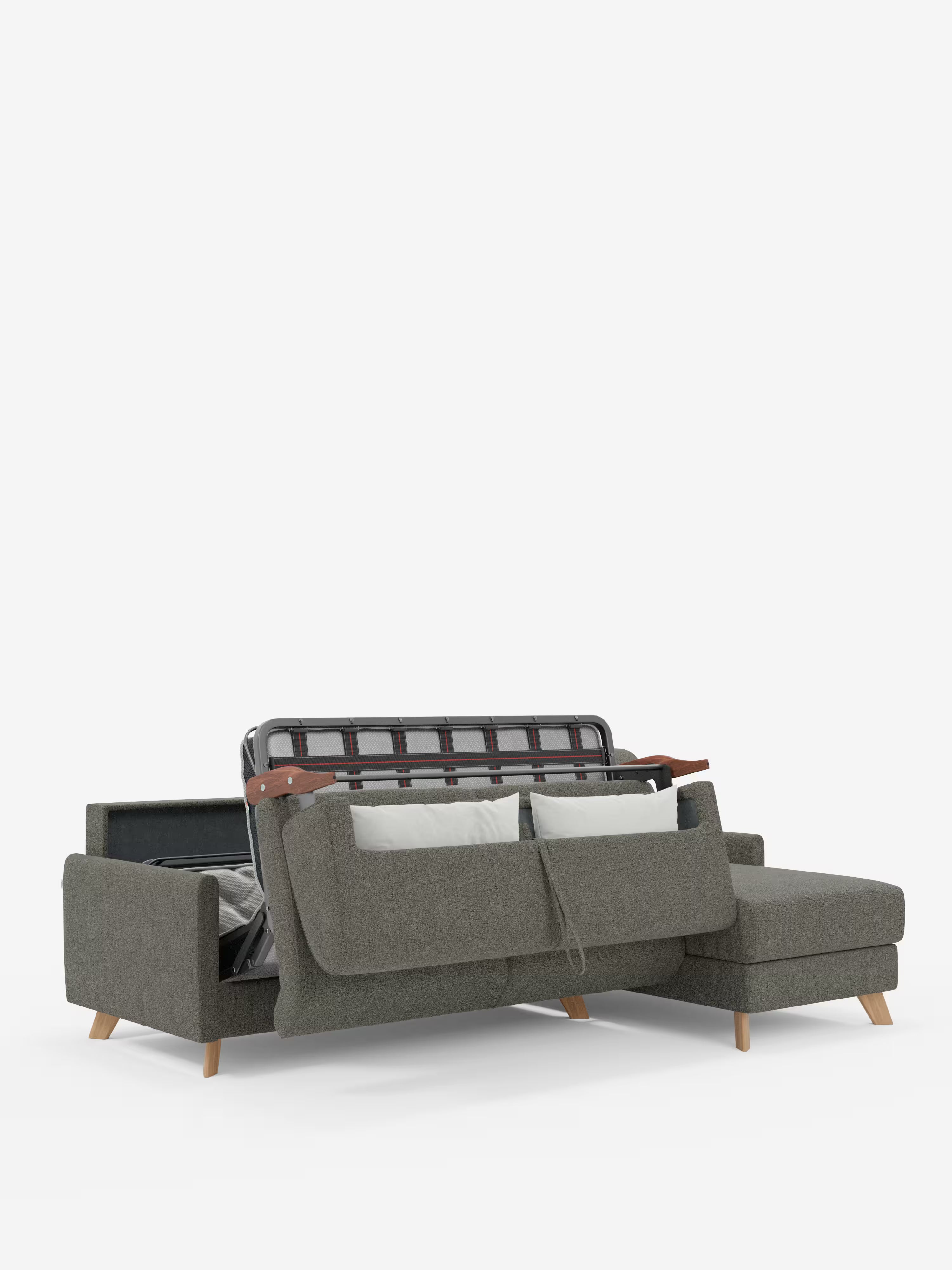 Edgar Divano letto moderno con penisola contenitore – tessuto tecnico impermeabile