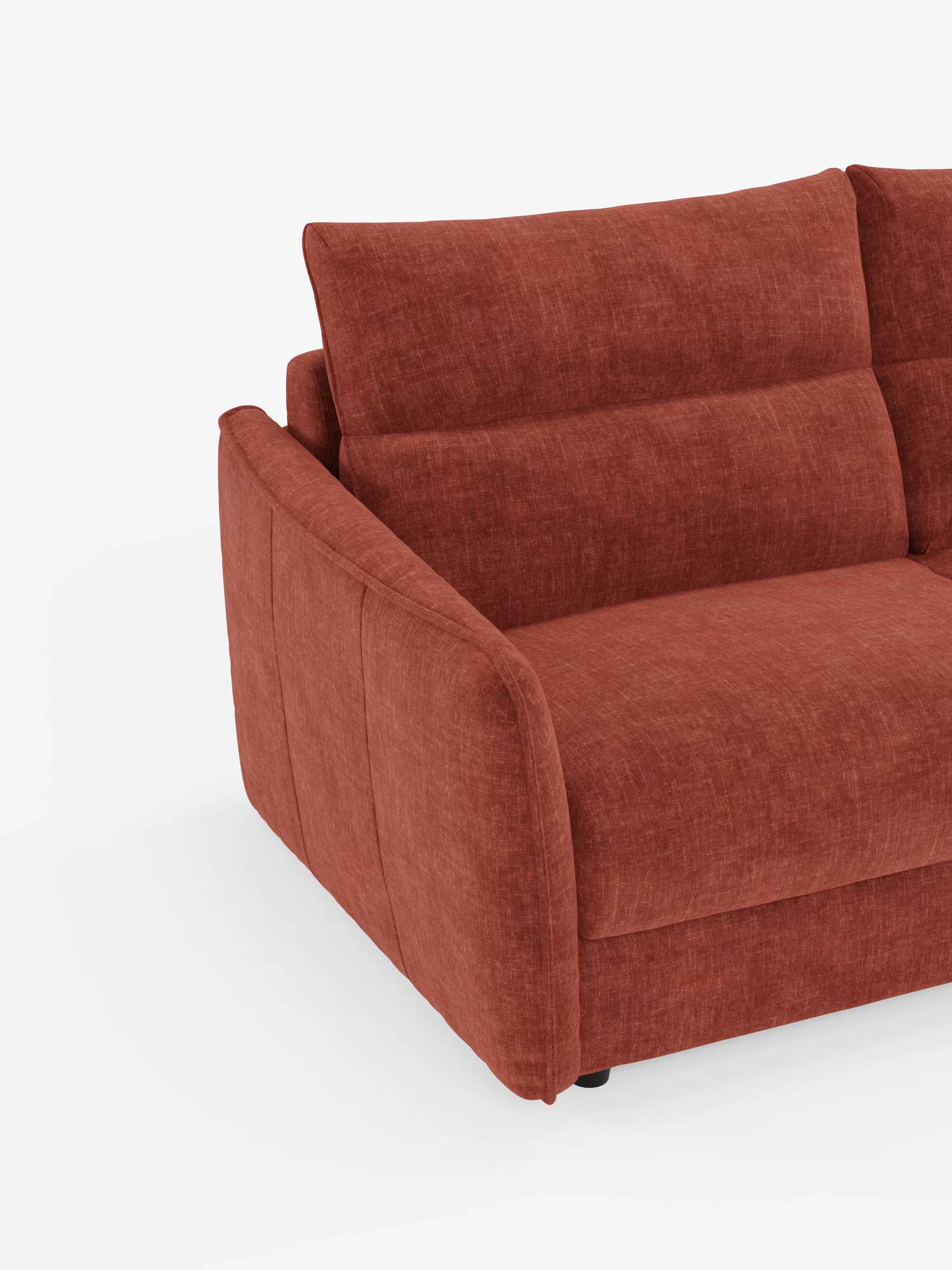Elios elegante Divano letto 2 e 3 posti - morbidi schienali alti in tessuto ciniglia smacchiabile