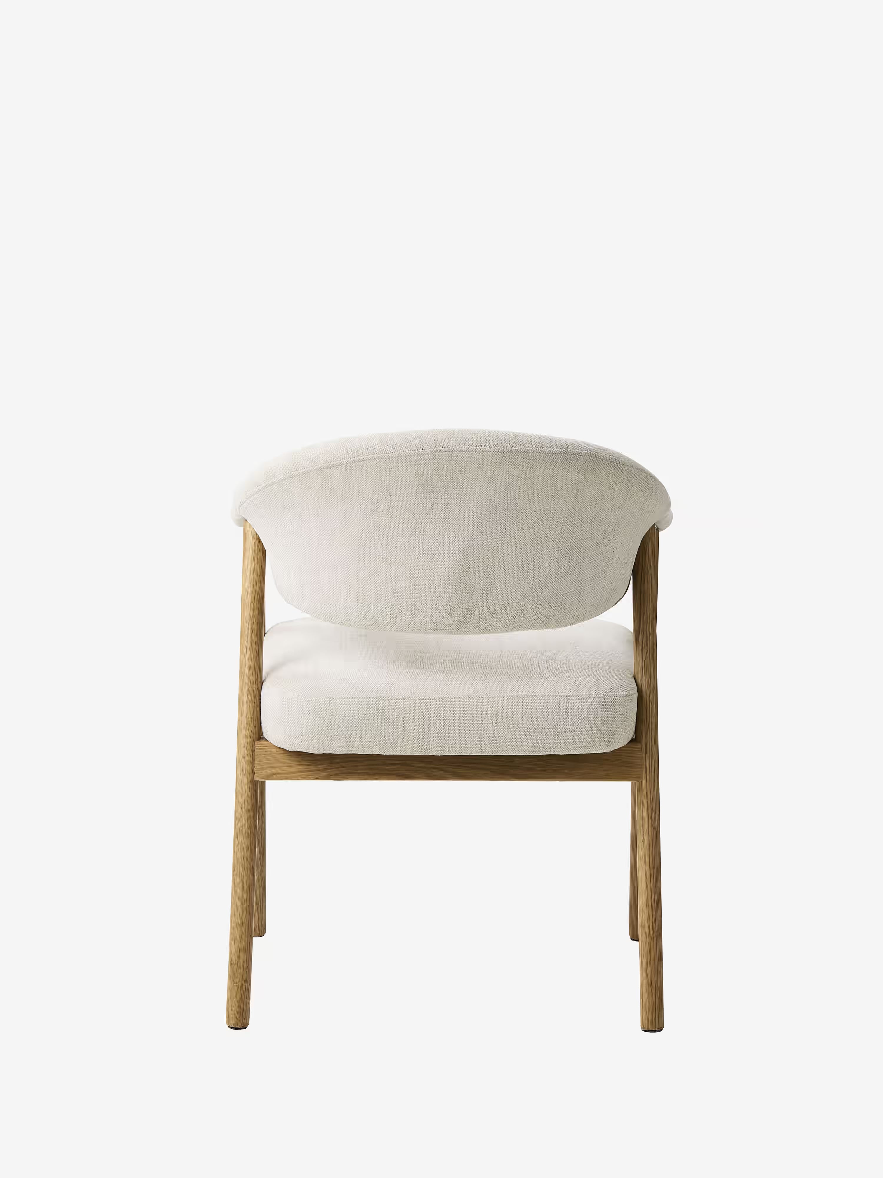 Elk chaise en velours côtelé crème et bois chêne naturel - design moderne et durable