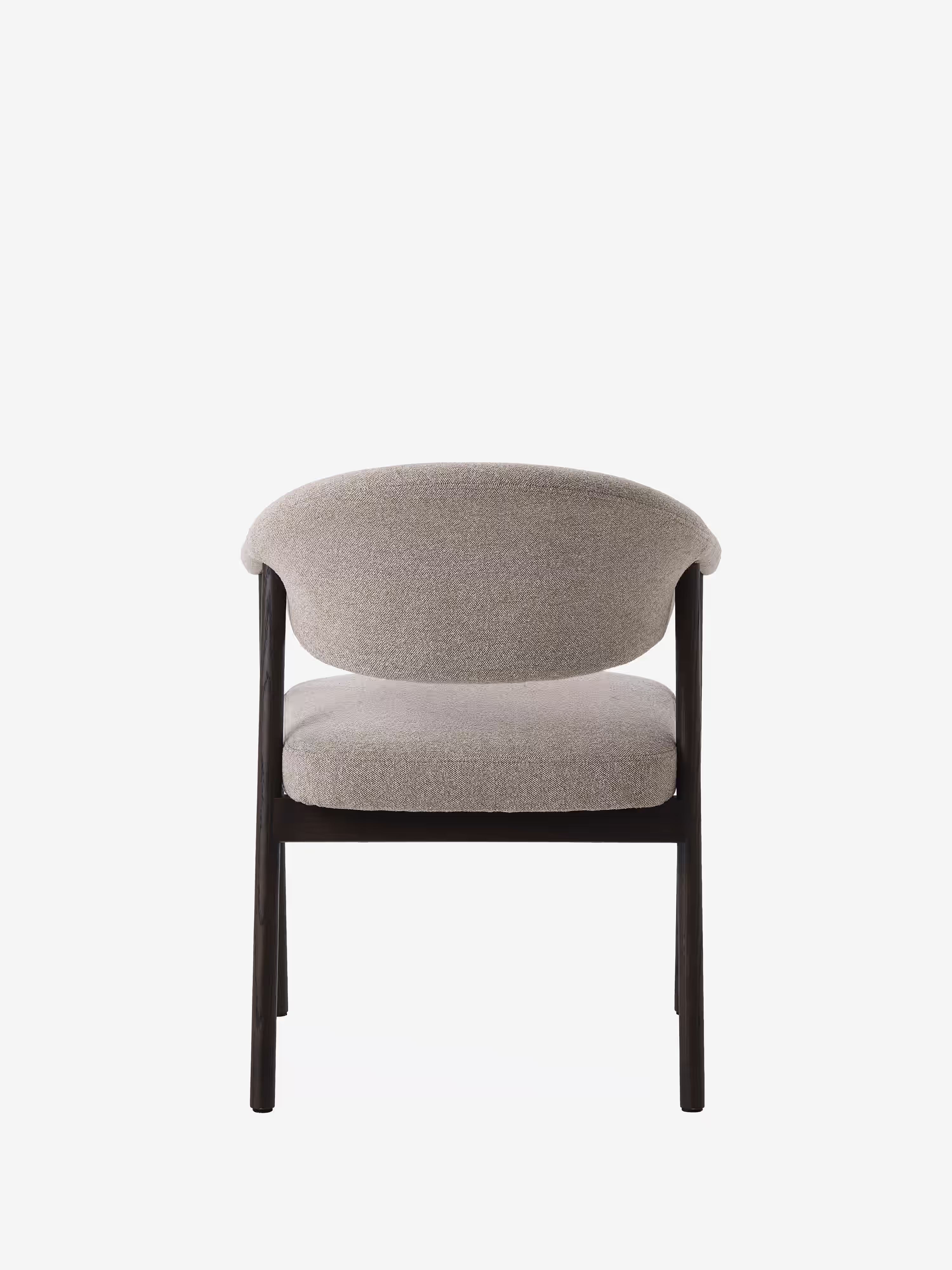 Elk chaise en tissu sable et bois chêne foncé - design moderne et durable