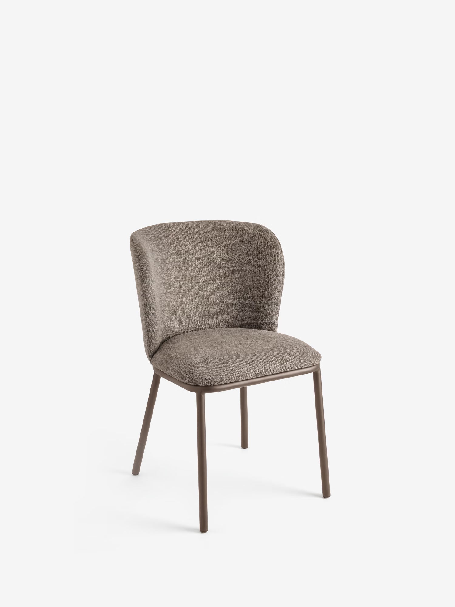 Evissa Chaise rembourrée en tissu avec pieds en métal peint